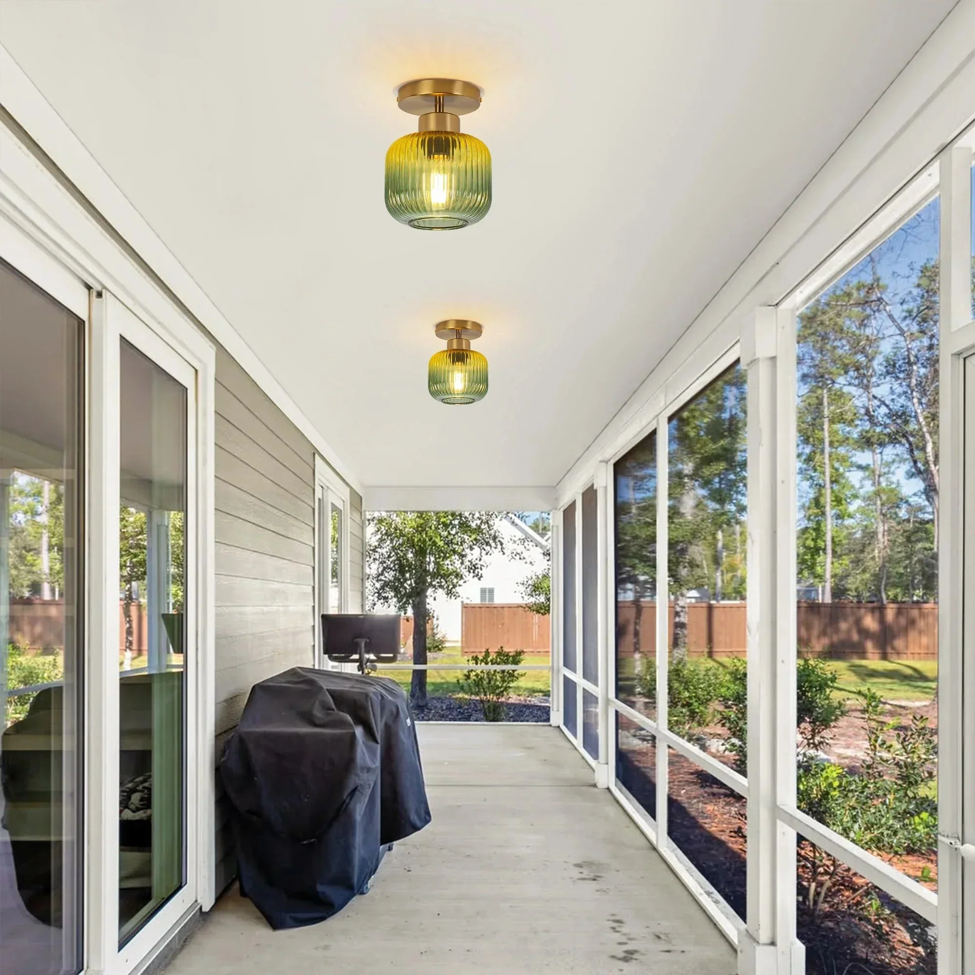 6 Inch Bard 1-Light Semi-Flush Mount Ceiling Light - Image 2