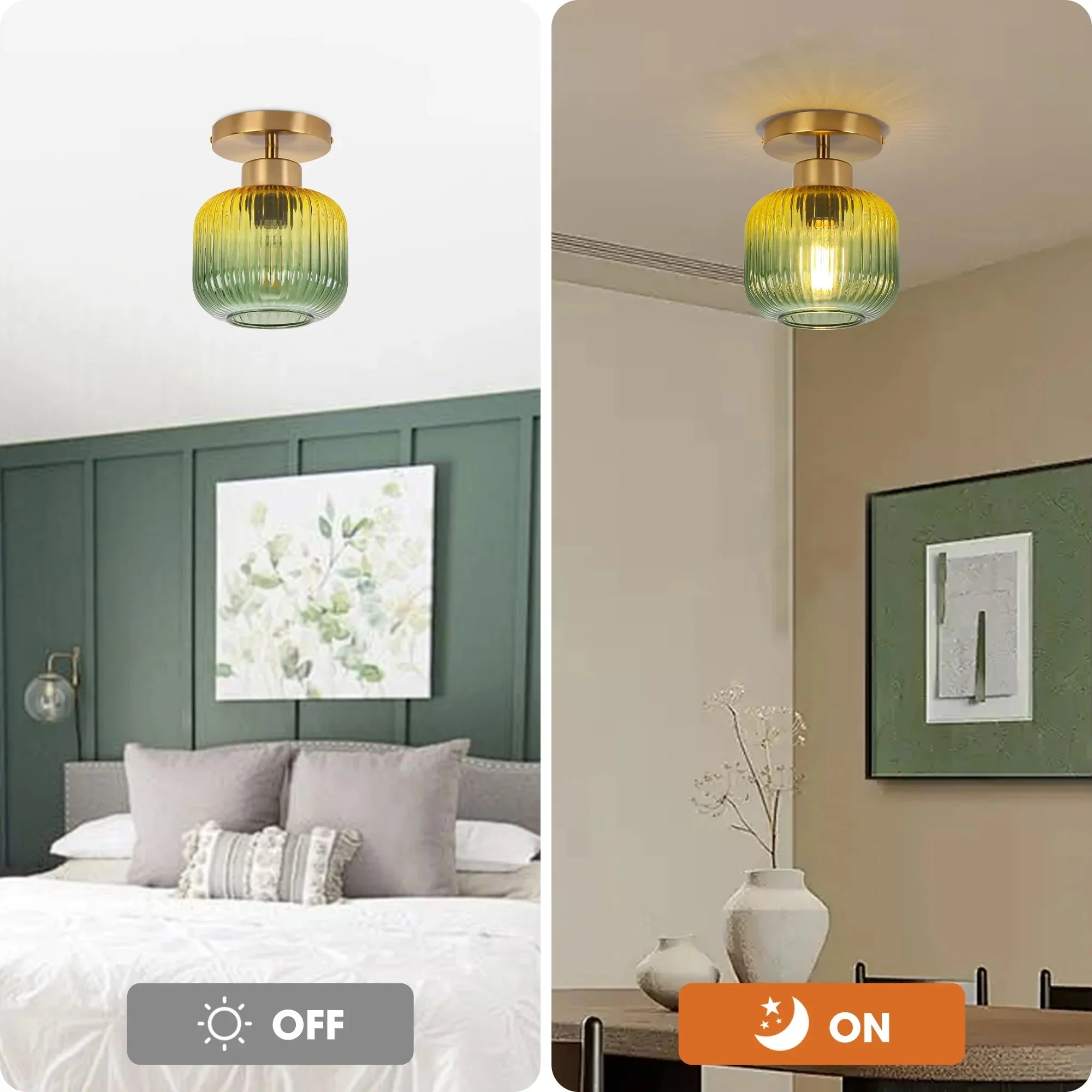 6 Inch Bard 1-Light Semi-Flush Mount Ceiling Light - Image 7