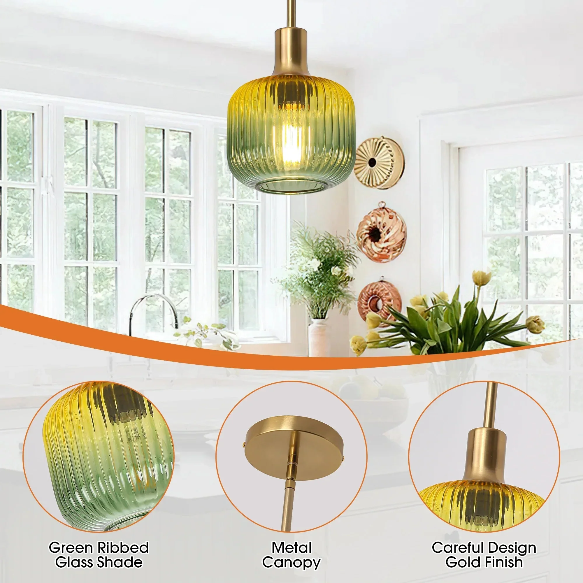 6 Inch Felix 1-Light Island Pendant Light - Image 5