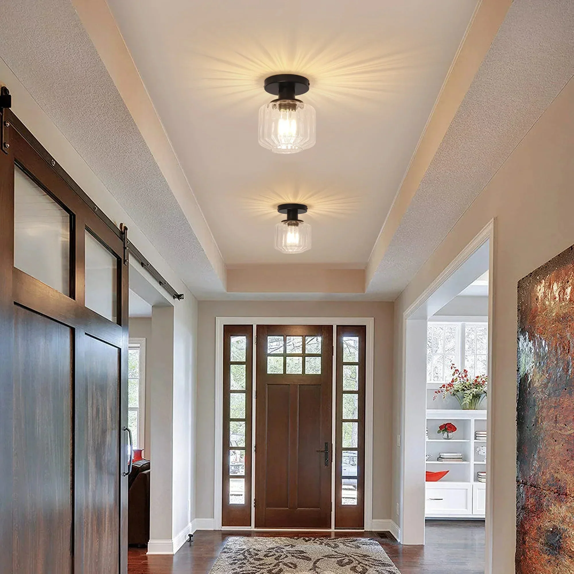 6 Inch Marico 1-Light Semi-Flush Mount Ceiling Light - Image 2