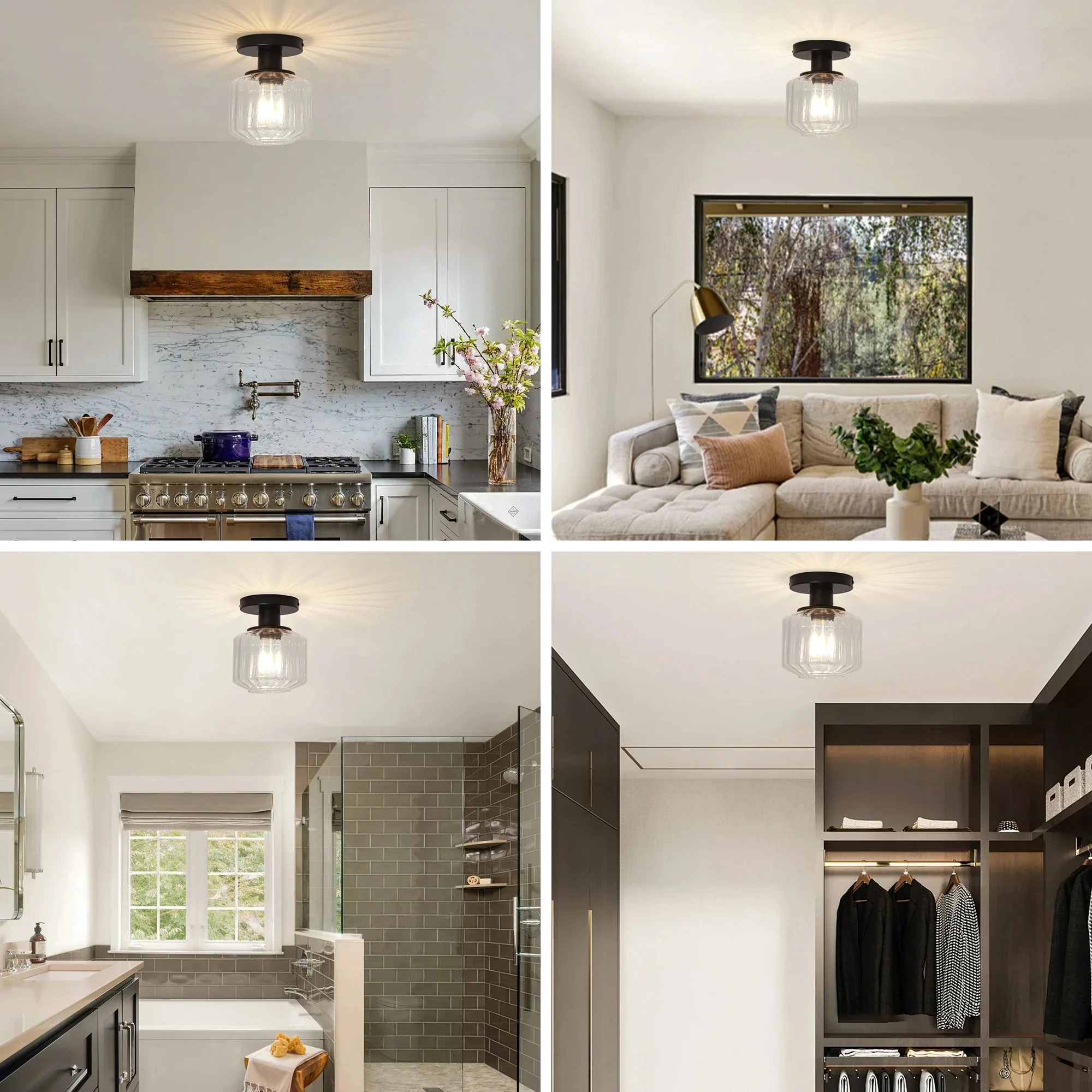 6 Inch Marico 1-Light Semi-Flush Mount Ceiling Light - Image 8