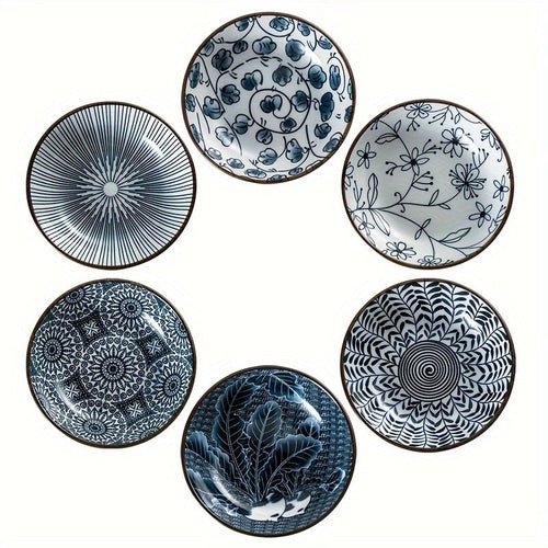 6-Piece Ceramic Snack Plates – Multipurpose, Dishwasher & Freezer Safe - Image 4