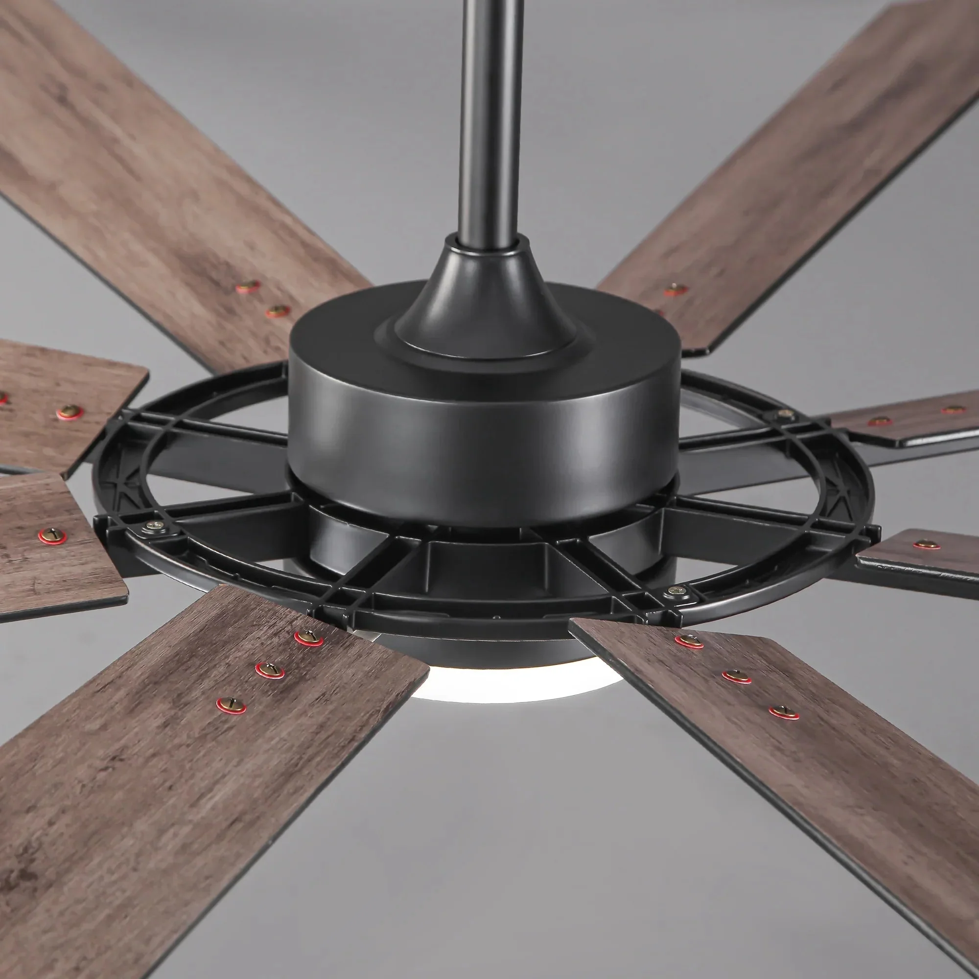 60 Inch 72 Inch Windmill Downrod Mount LED Ceiling Fan with Remote and APP Control - Image 8