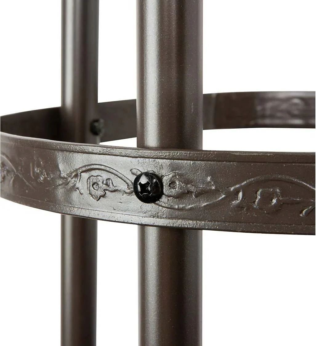 60-inch Bronze Finish Steel Outdoor Garden Trellis Obelisk - Image 3