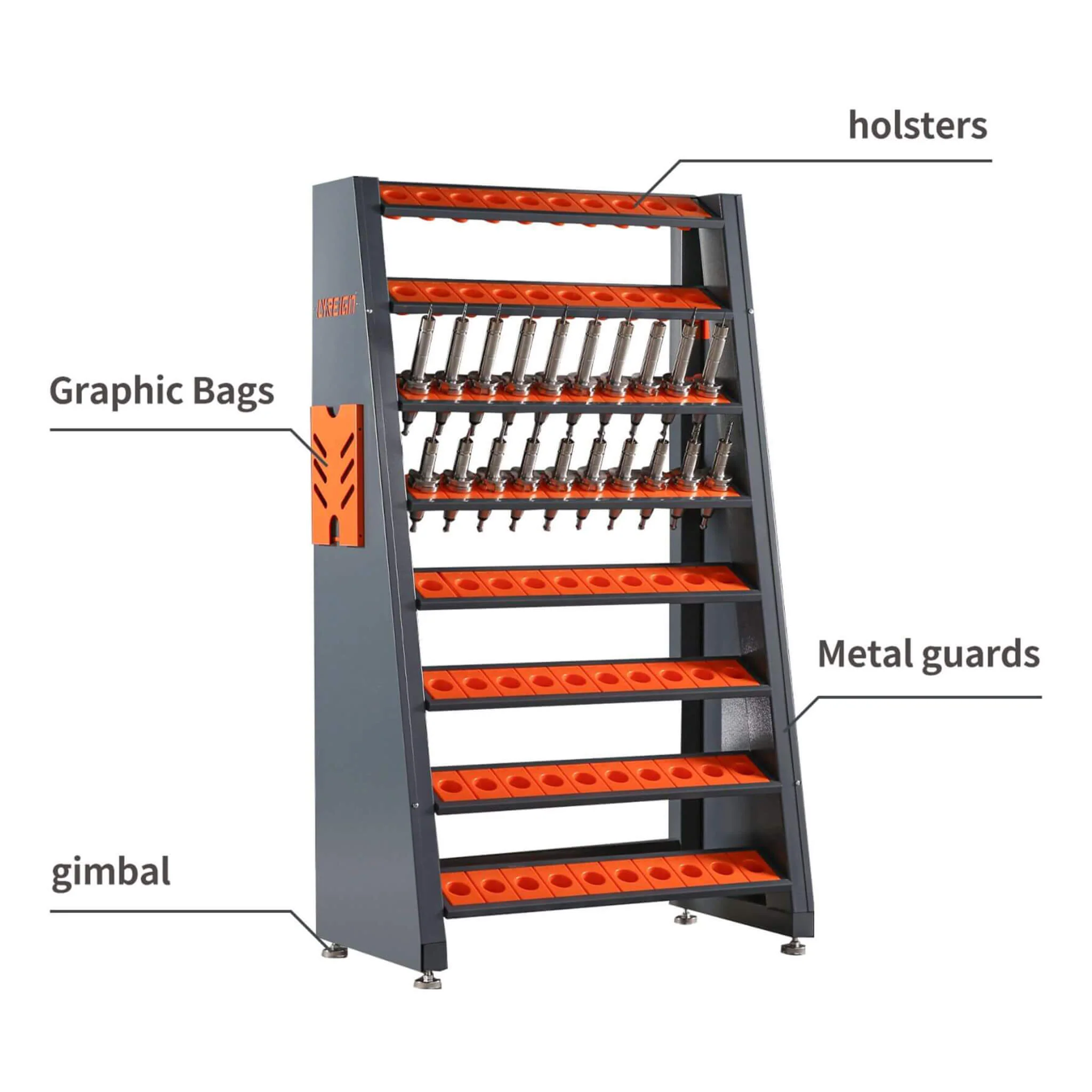 60-Inch Heavy-Duty Multifunction CNC Tool Rack Holder Organizer (SAK80412) - Image 4