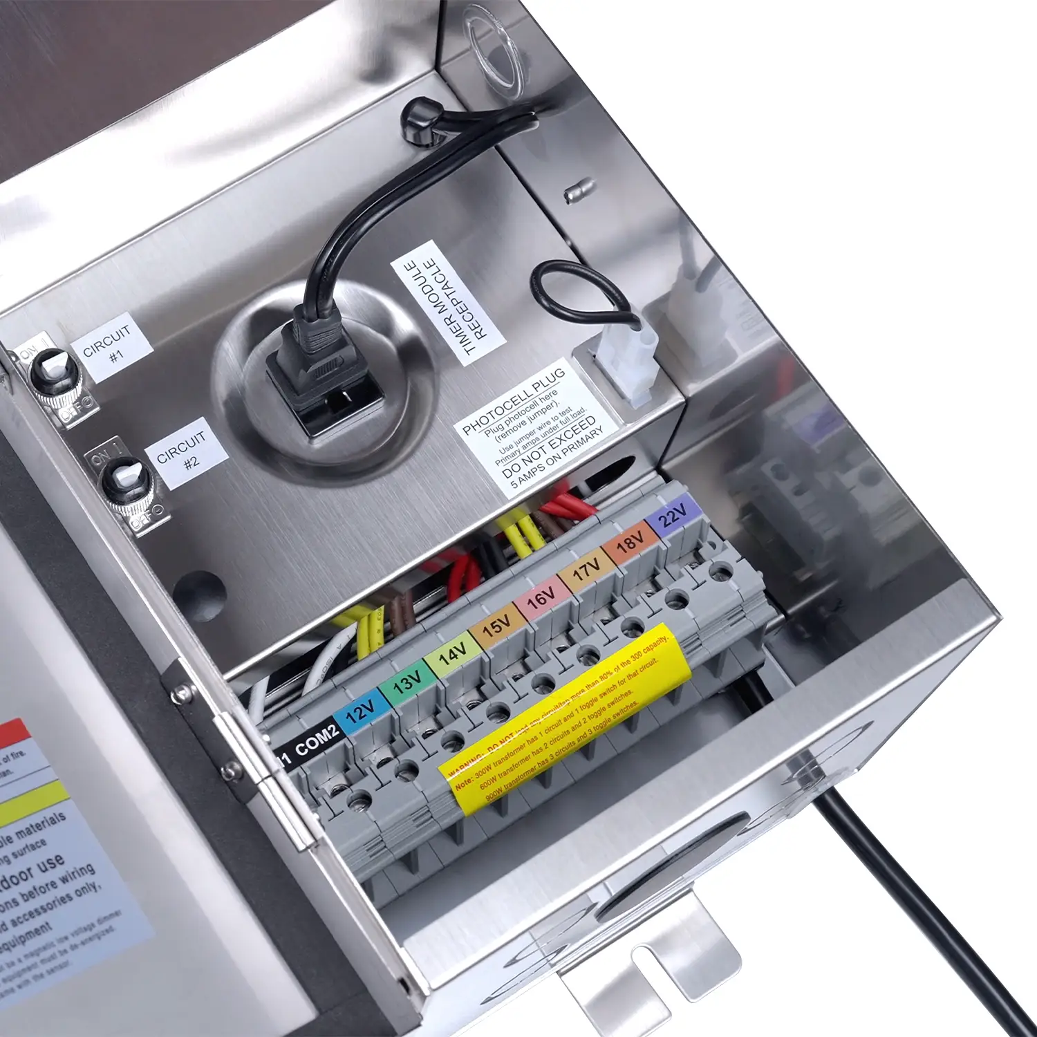 600W Stainless Steel Landscape Transformer with Multi Tap Output - Image 3