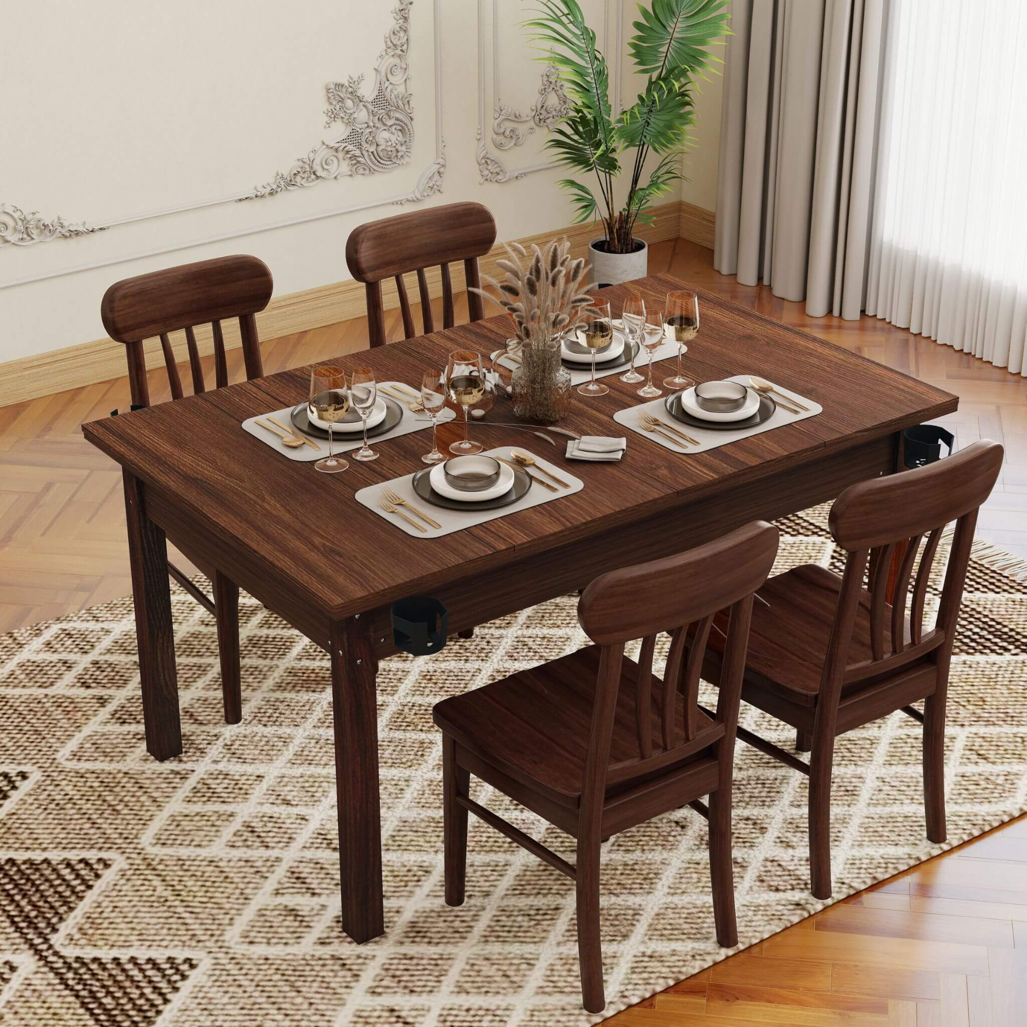 [63X40-Inch] Premium 2-In-1 Multifunctional Board Game Table For 4–6 Players (SAK84513) - Image 7