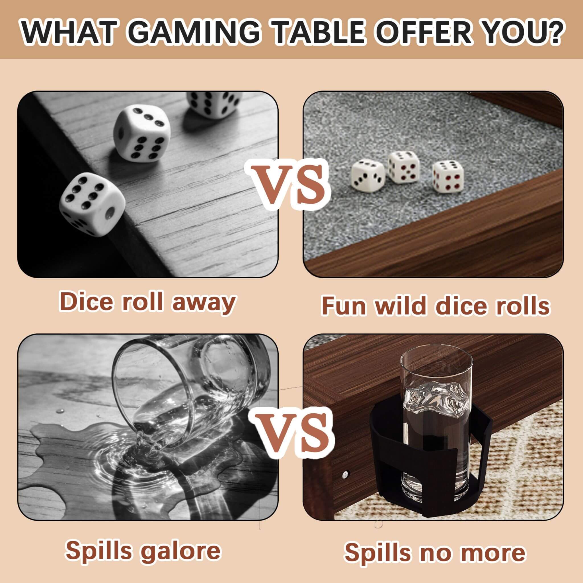 [63X40-Inch] Premium 2-In-1 Multifunctional Board Game Table For 4–6 Players (SAK84513) - Image 9