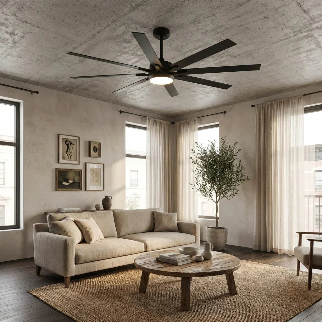 65 Inch Teresa Modern Double-sided Blades Ceiling Fan with Remote Control and LED Light - Image 2