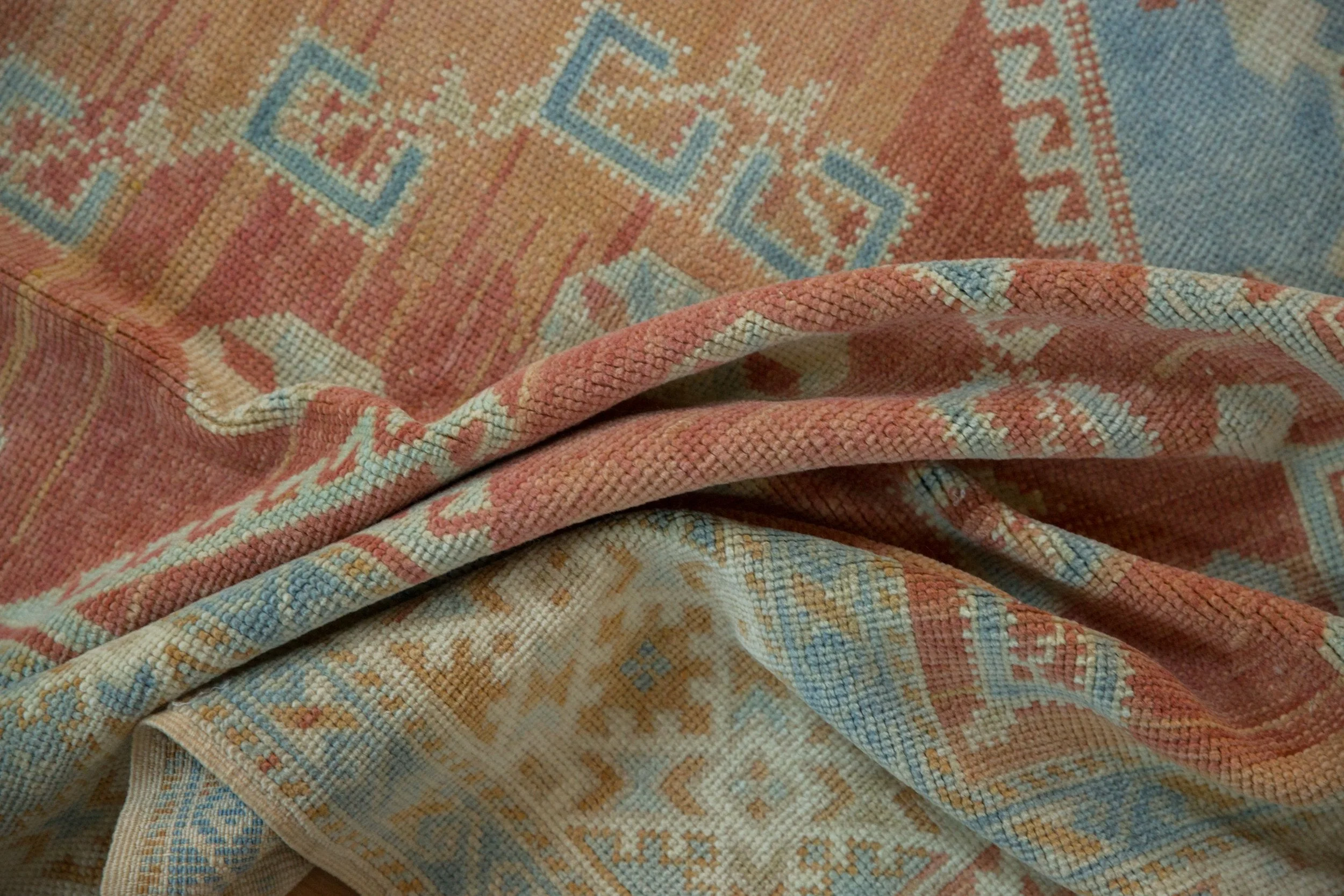 6x10 Vintage Distressed Oushak Carpet - Image 11