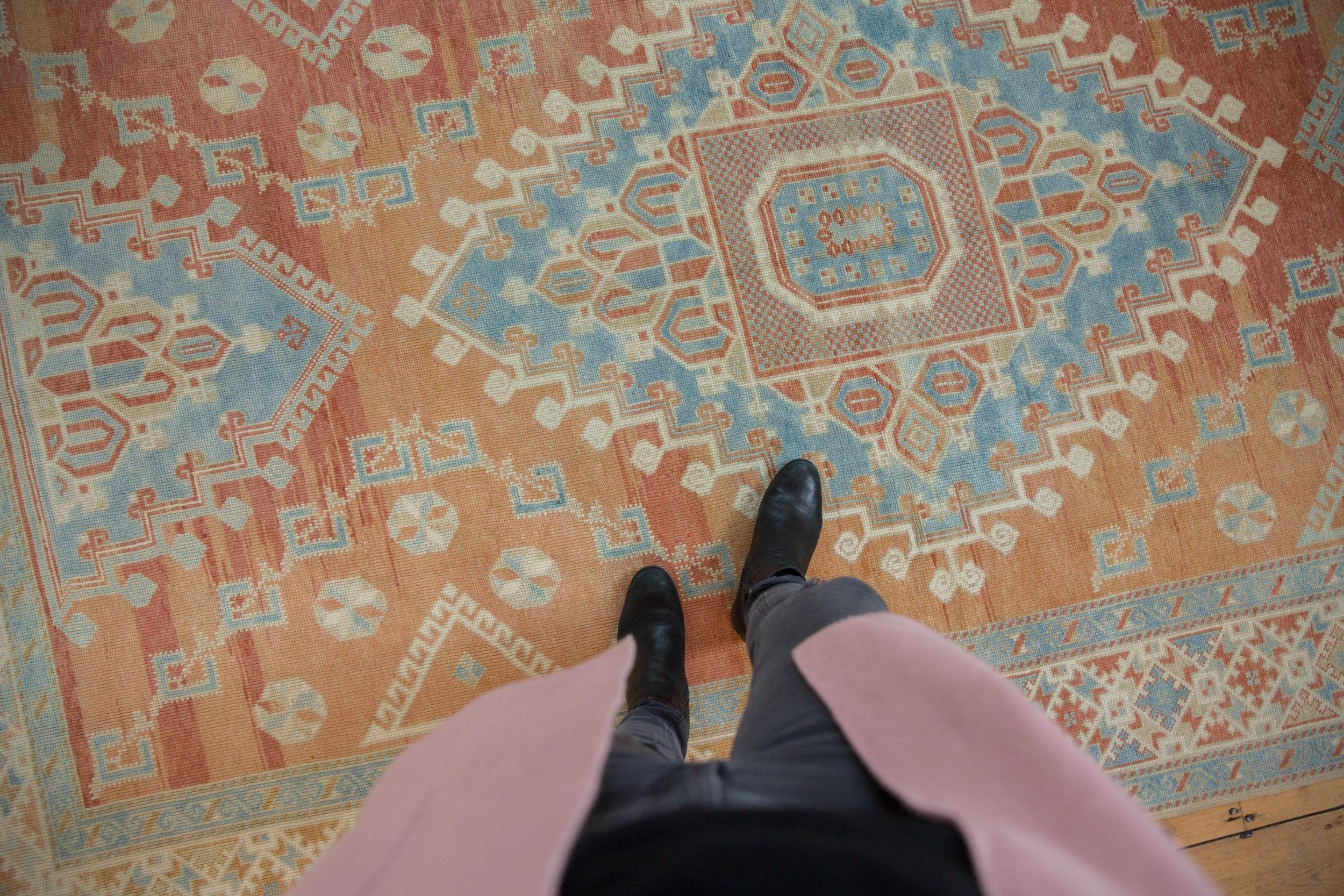 6x10 Vintage Distressed Oushak Carpet - Image 2