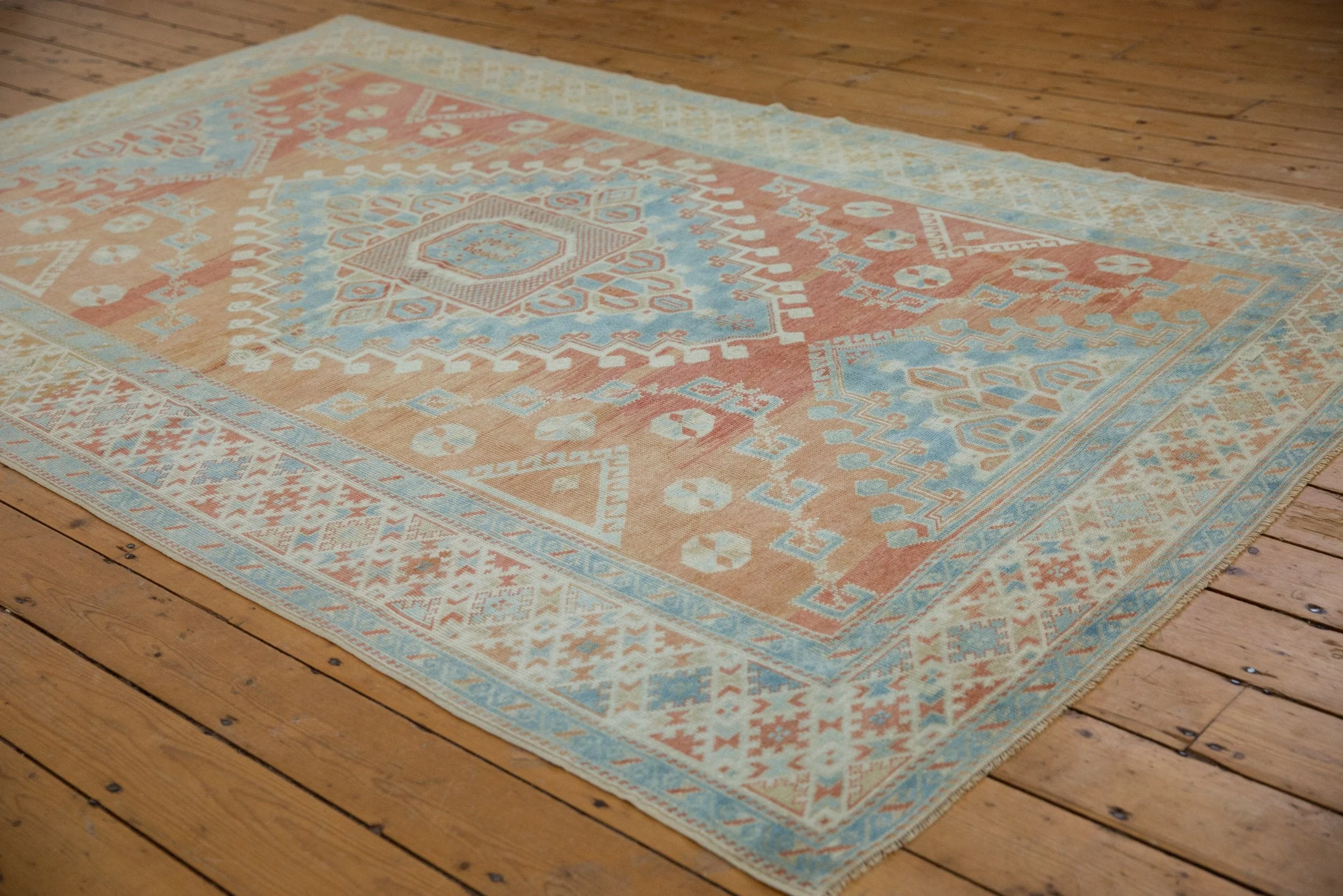 6x10 Vintage Distressed Oushak Carpet - Image 4