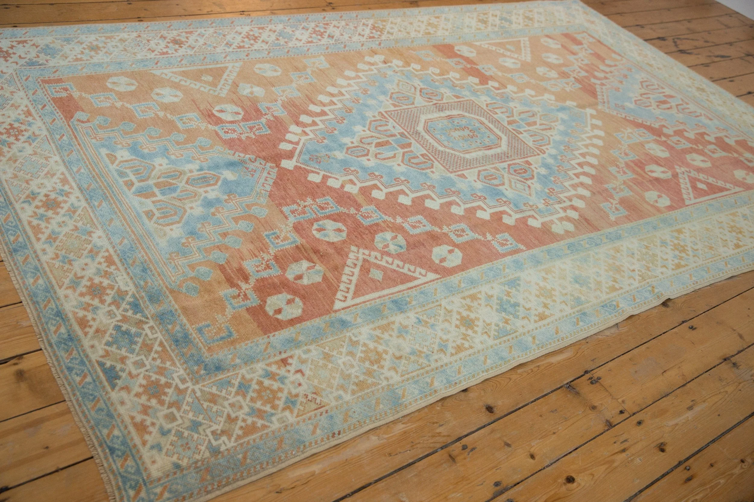 6x10 Vintage Distressed Oushak Carpet - Image 6