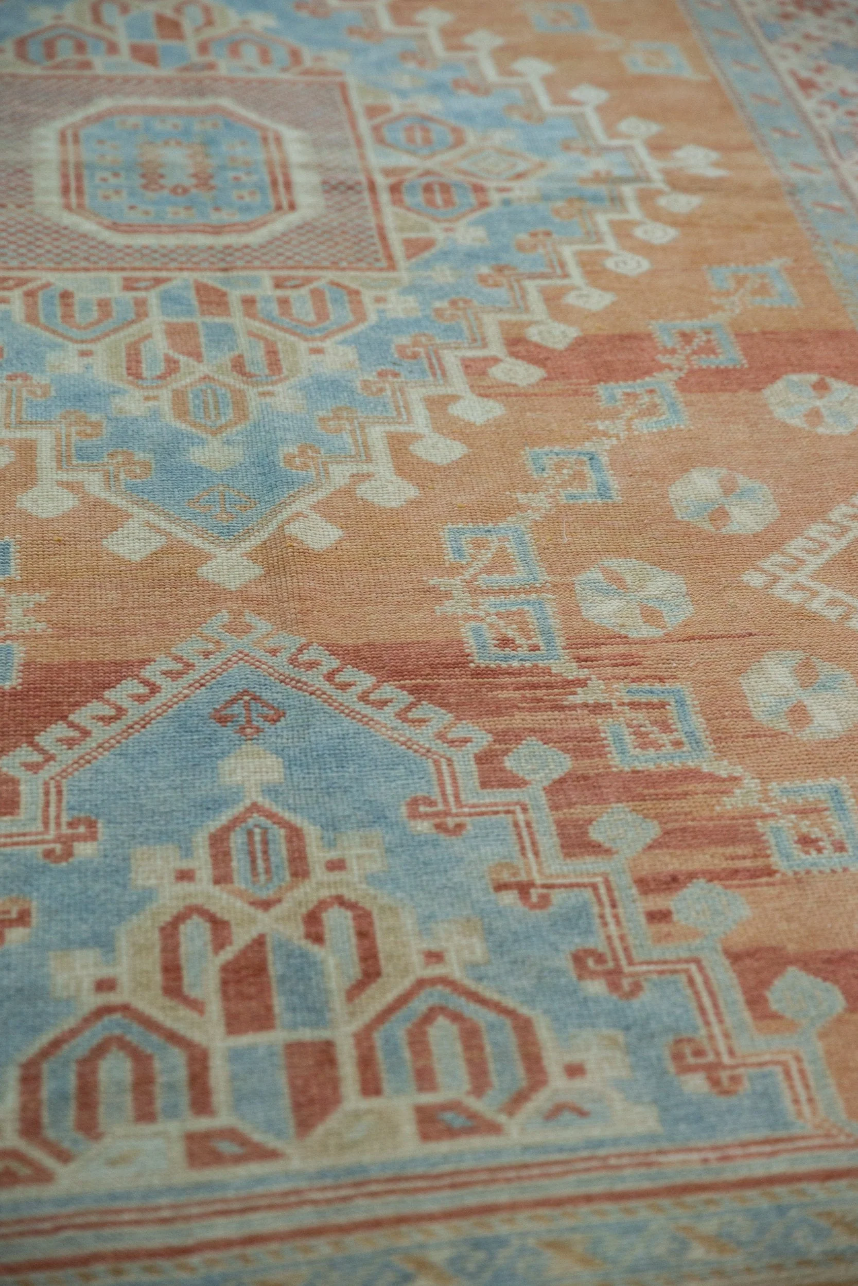 6x10 Vintage Distressed Oushak Carpet - Image 9