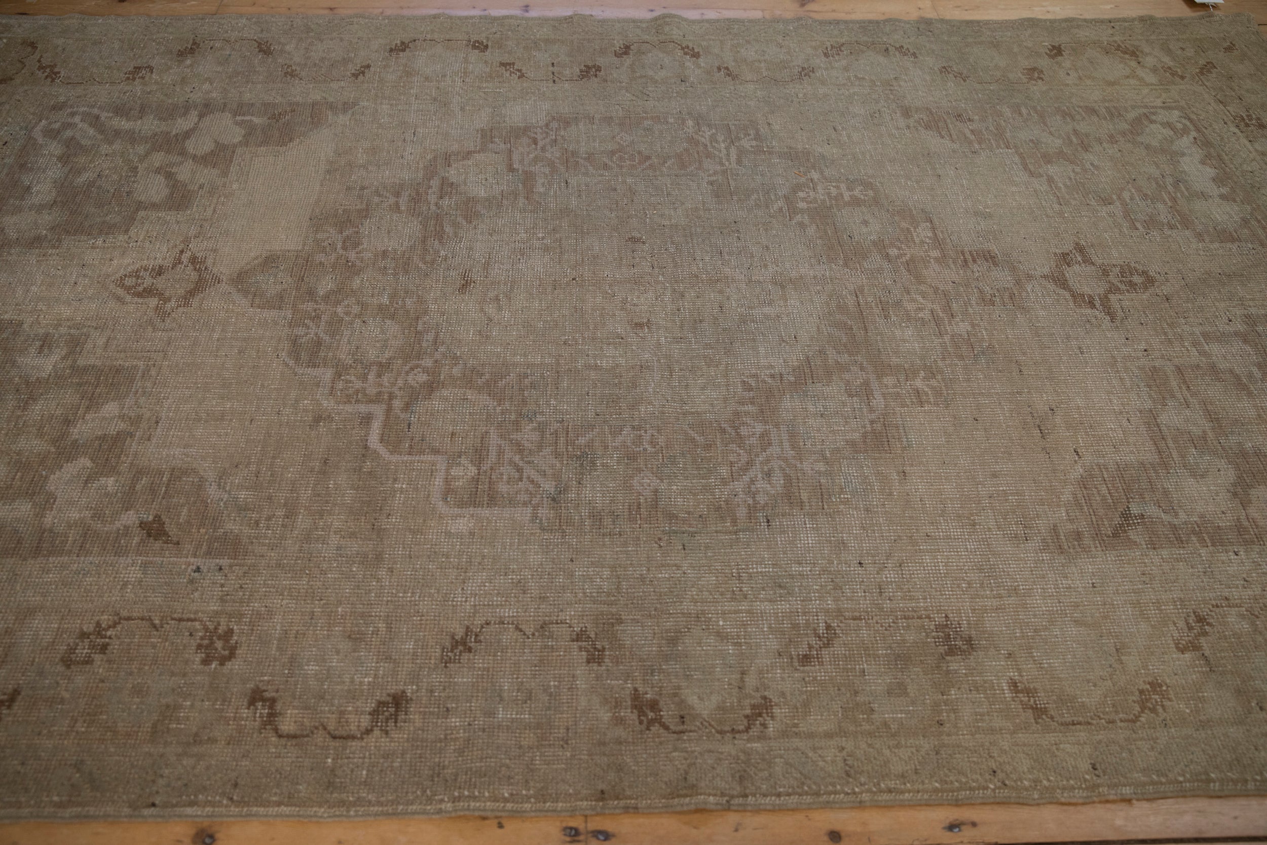 6x10 Vintage Distressed Oushak Carpet - Image 7