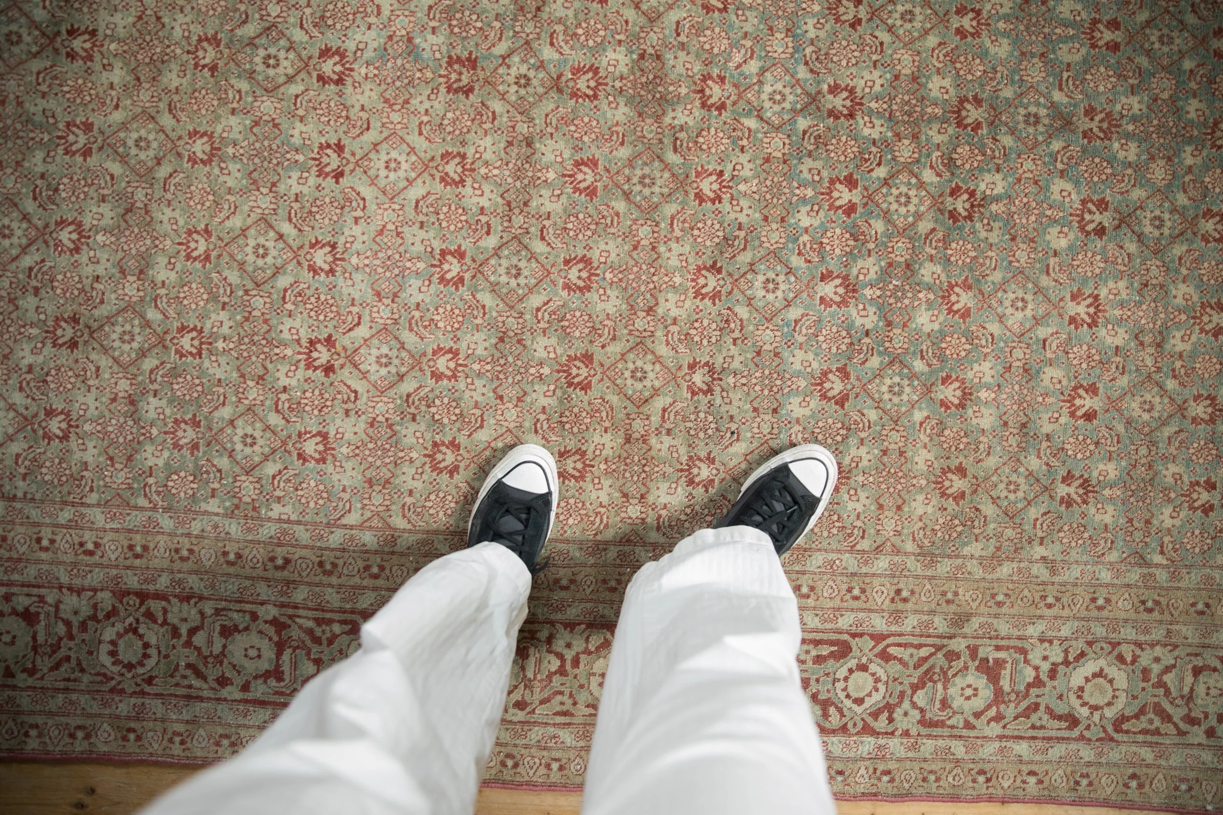 6x10 Vintage Distressed Tabriz Carpet - Image 2