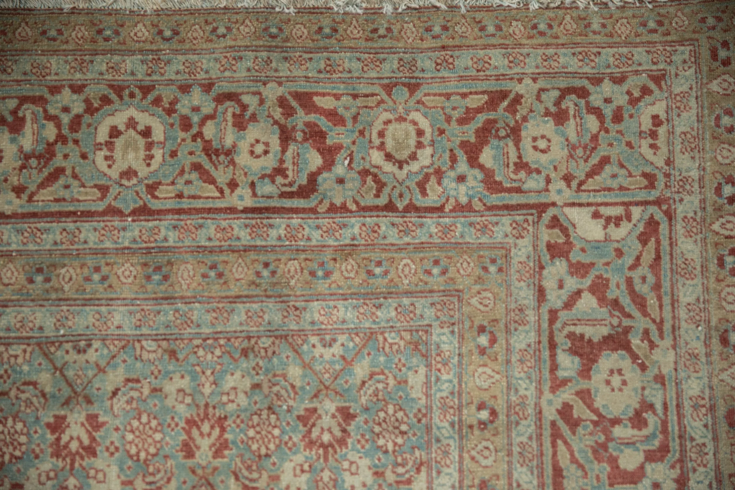 6x10 Vintage Distressed Tabriz Carpet - Image 3