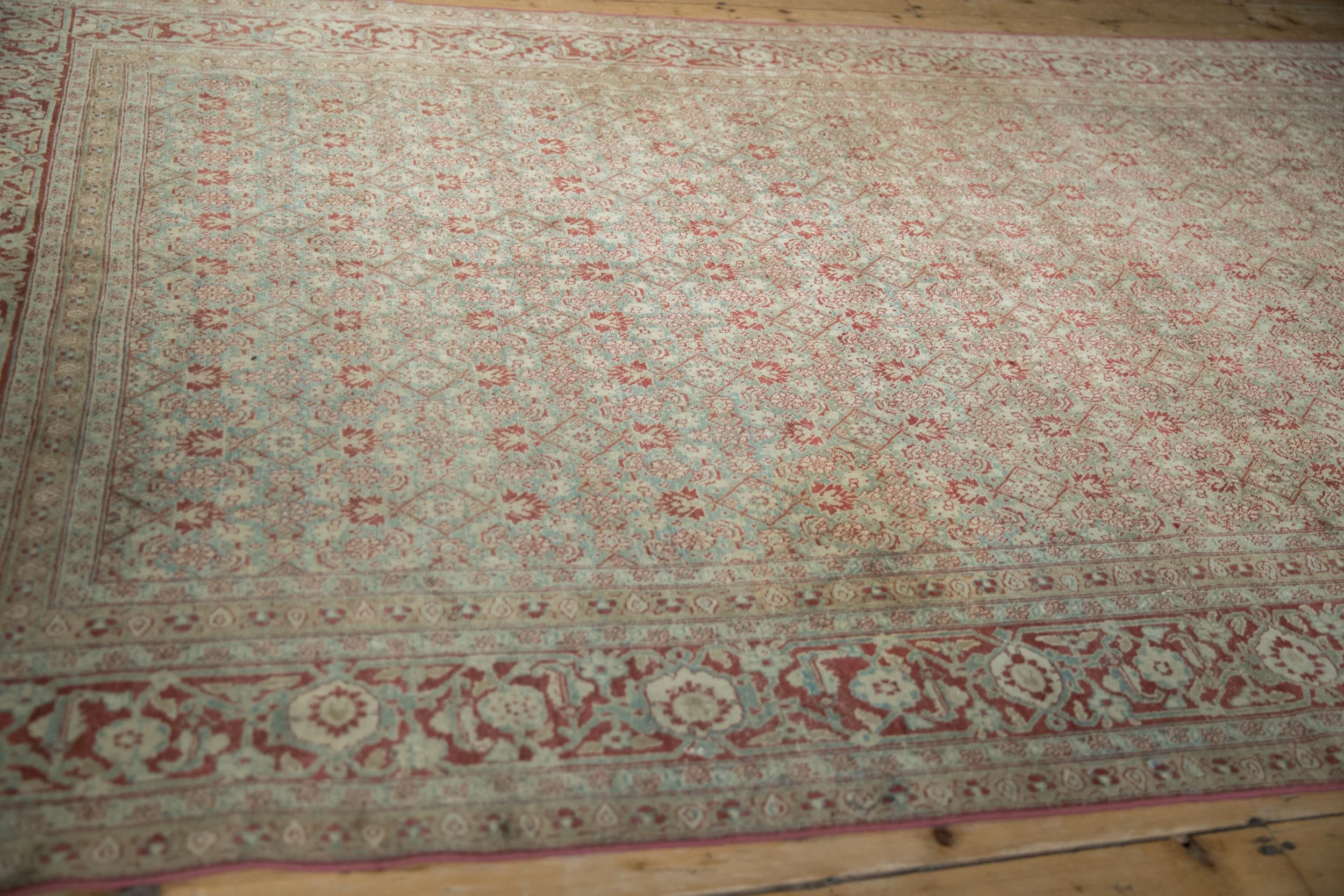 6x10 Vintage Distressed Tabriz Carpet - Image 7