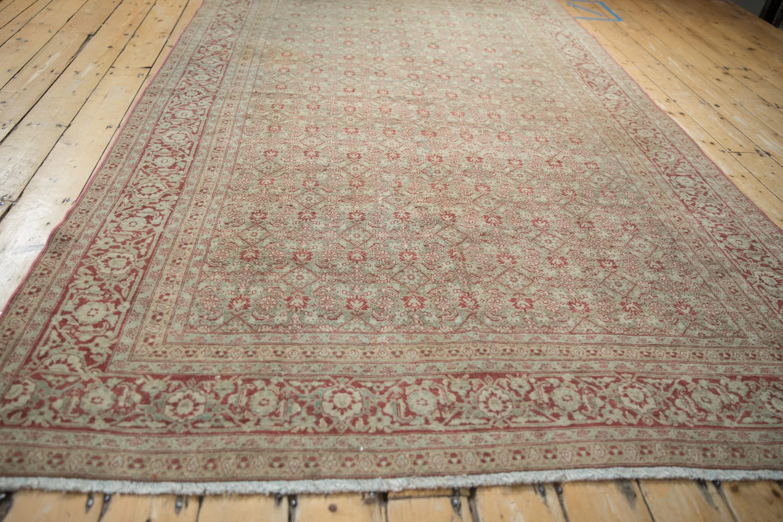 6x10 Vintage Distressed Tabriz Carpet - Image 8