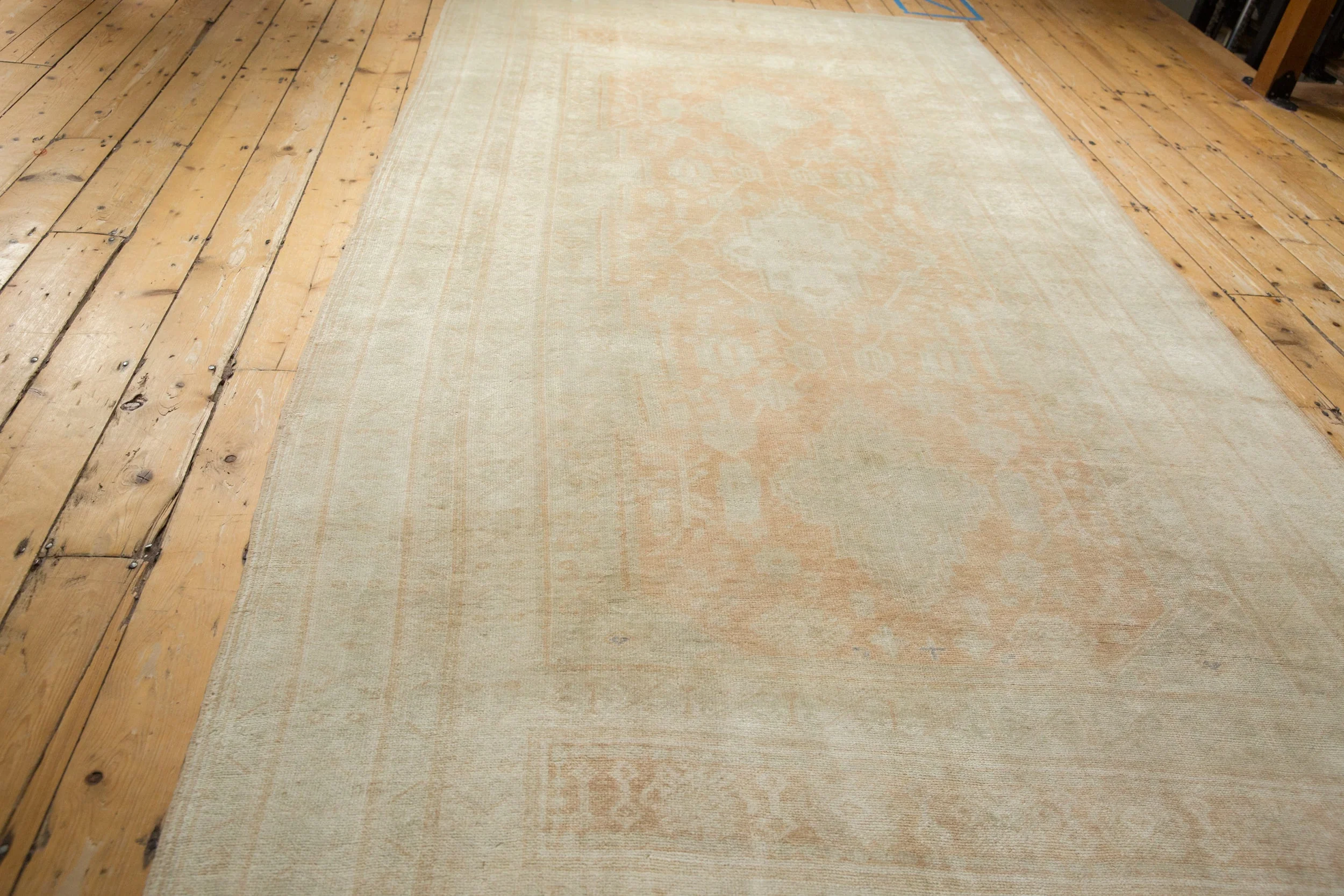 6x11.5 Vintage Distressed Oushak Carpet - Image 7