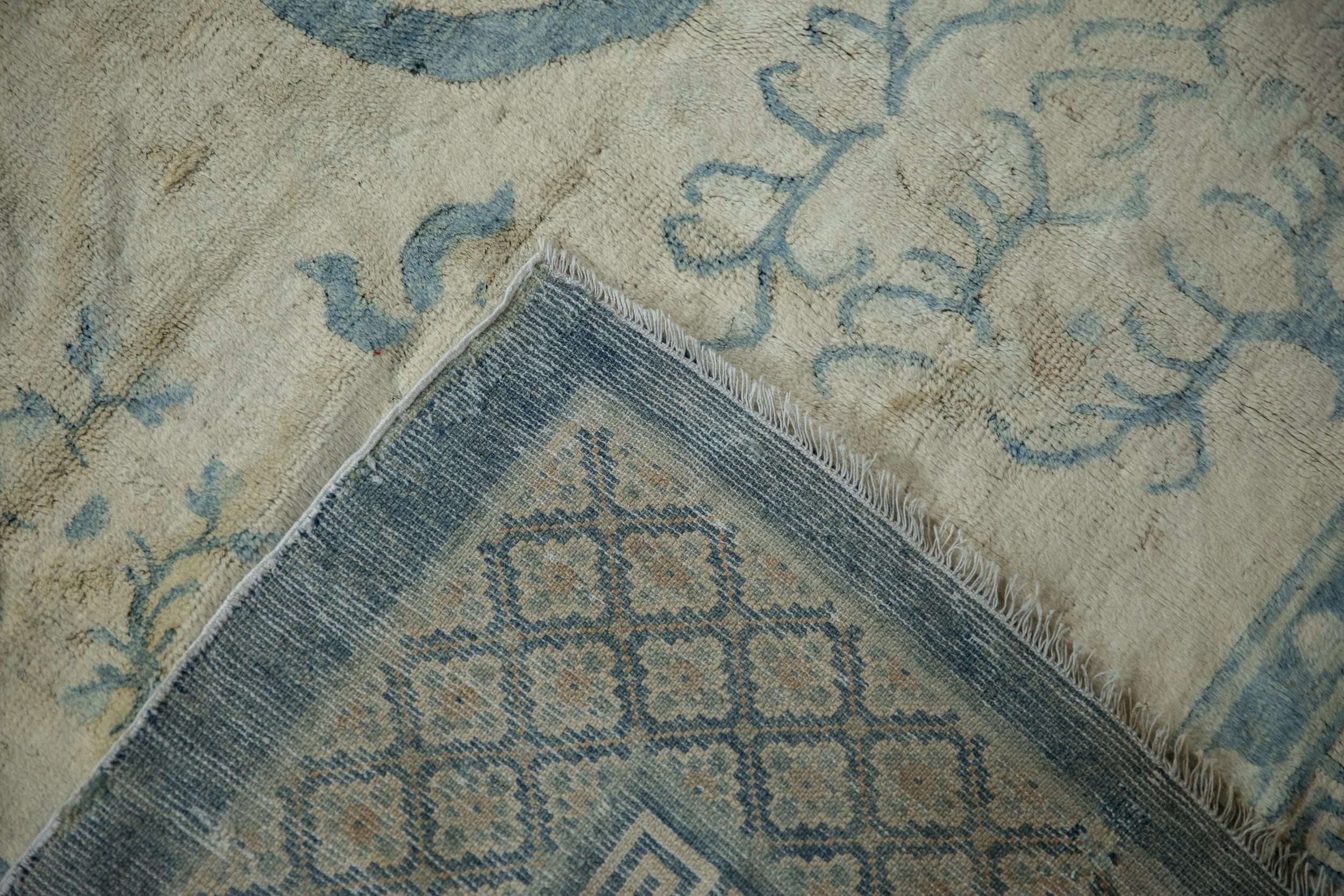 6x6 Antique Distressed Peking Square Carpet - Image 13