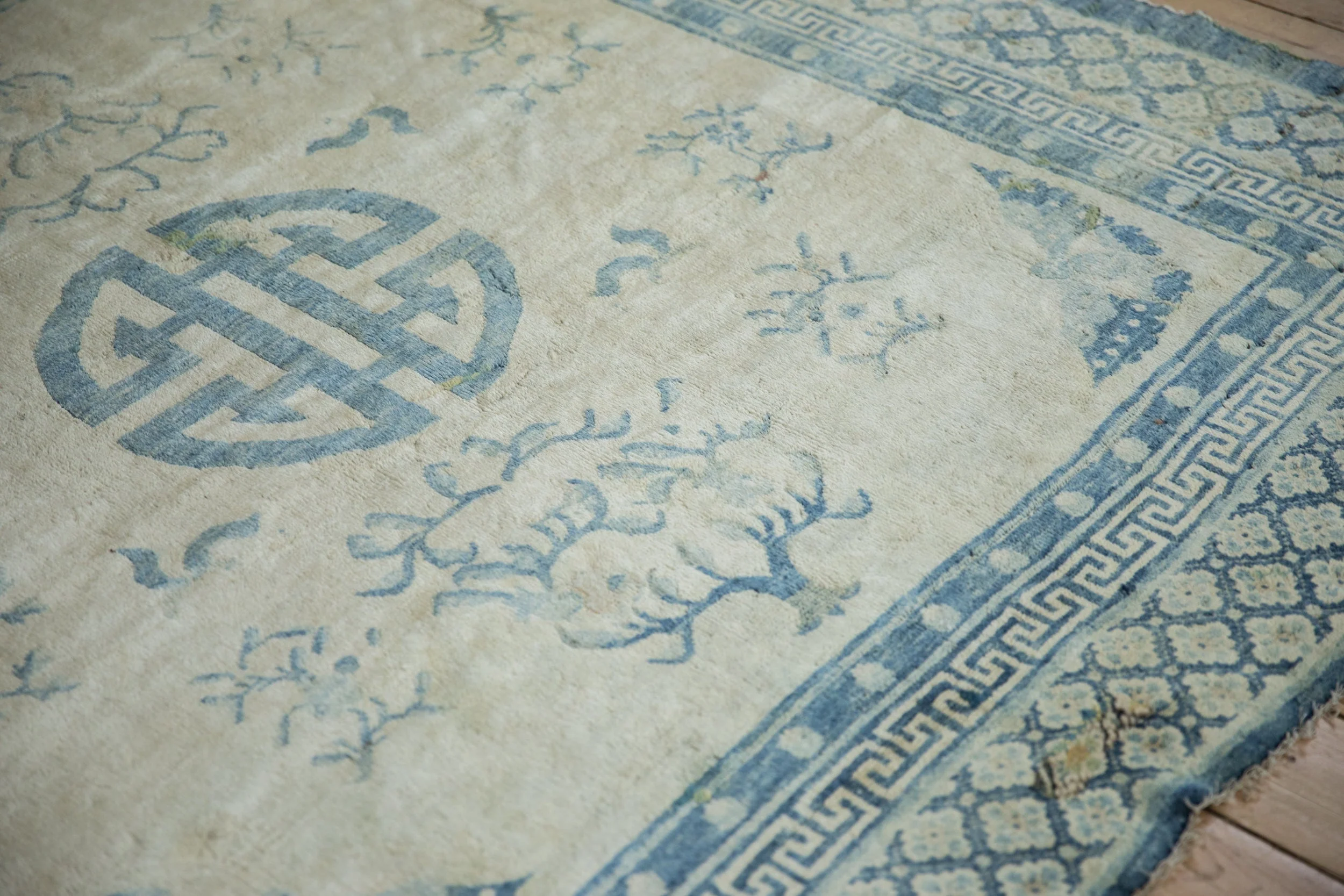 6x6 Antique Distressed Peking Square Carpet - Image 5