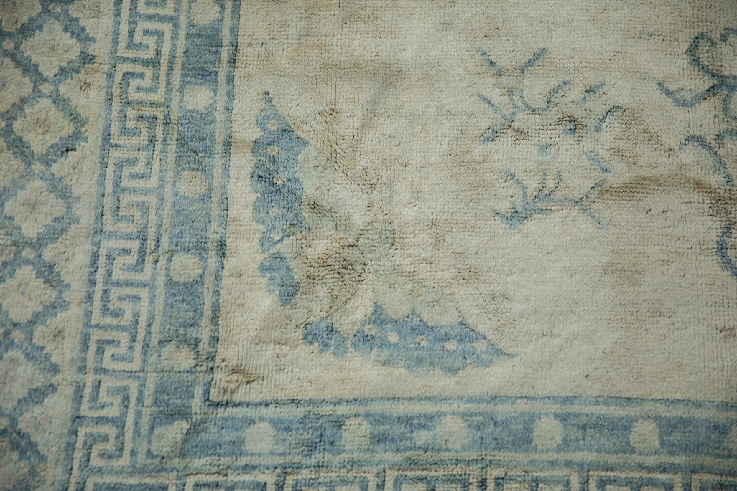 6x6 Antique Distressed Peking Square Carpet - Image 9
