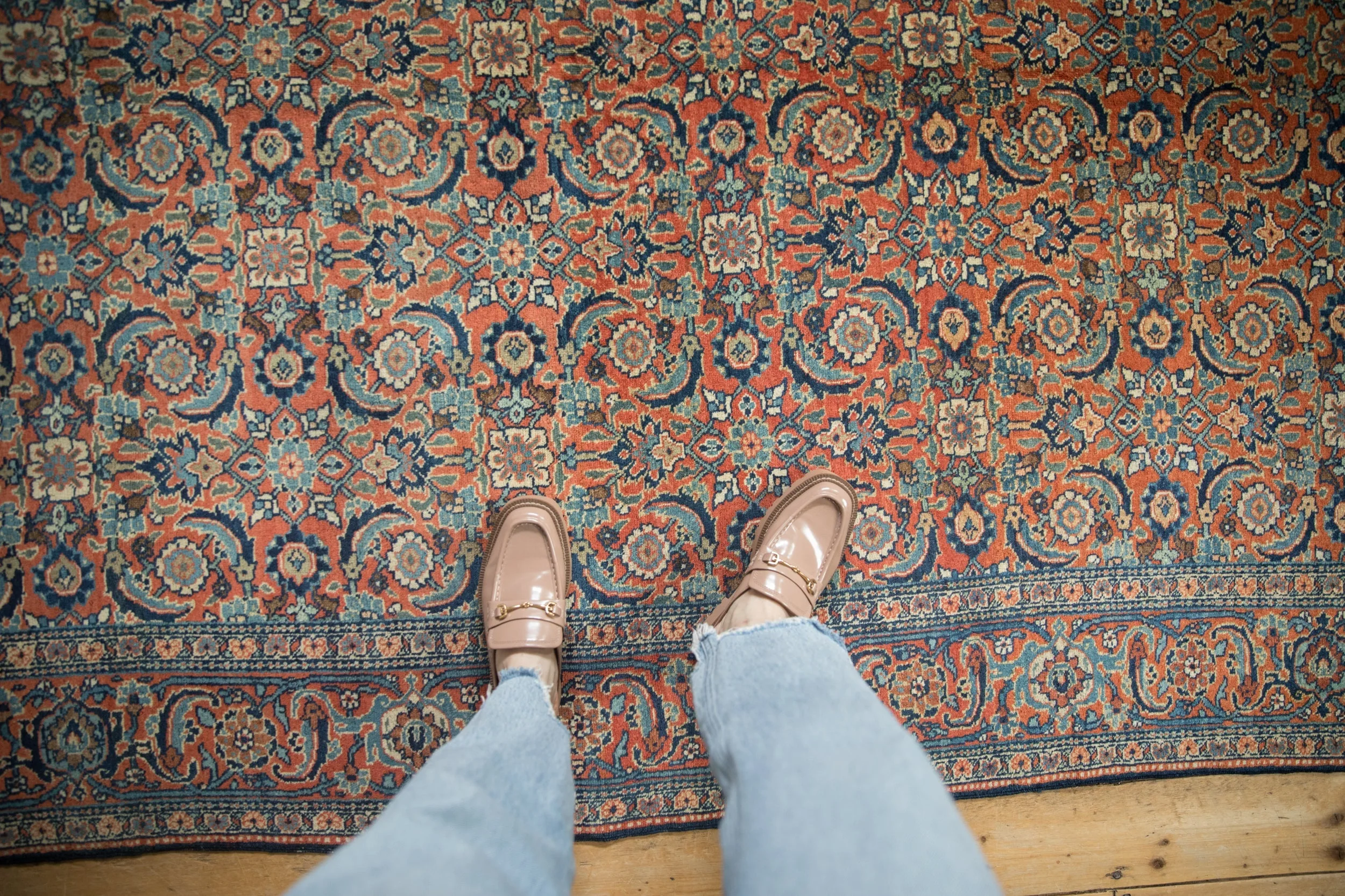 6x7.5 Vintage Tabriz Carpet - Image 2