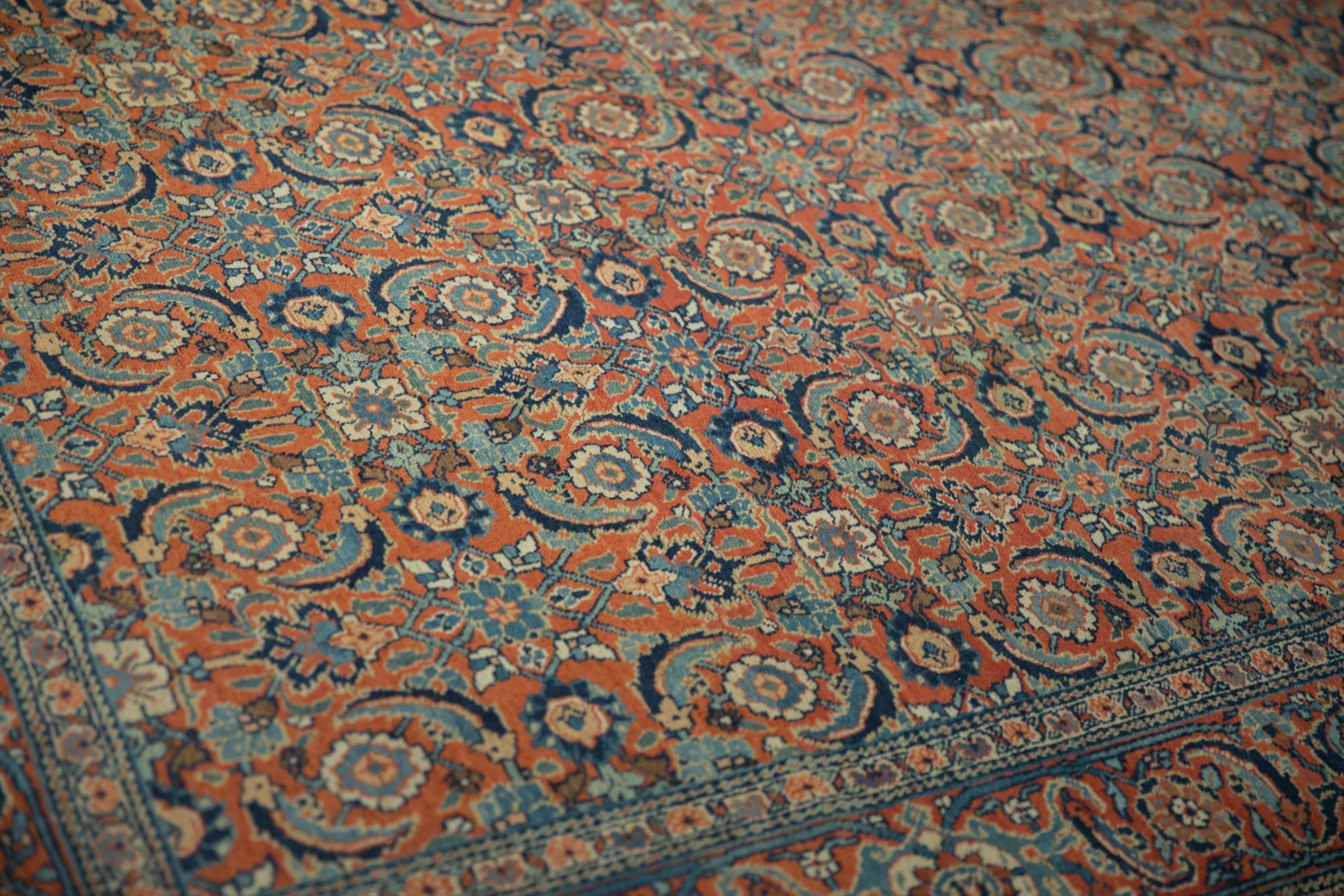 6x7.5 Vintage Tabriz Carpet - Image 6