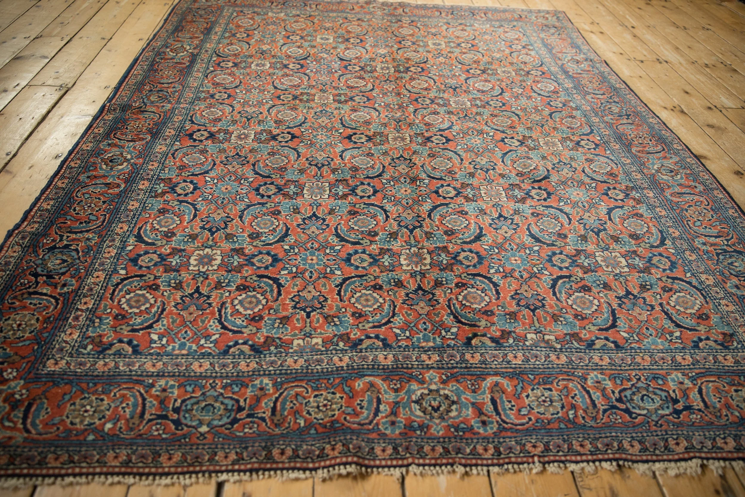 6x7.5 Vintage Tabriz Carpet - Image 8