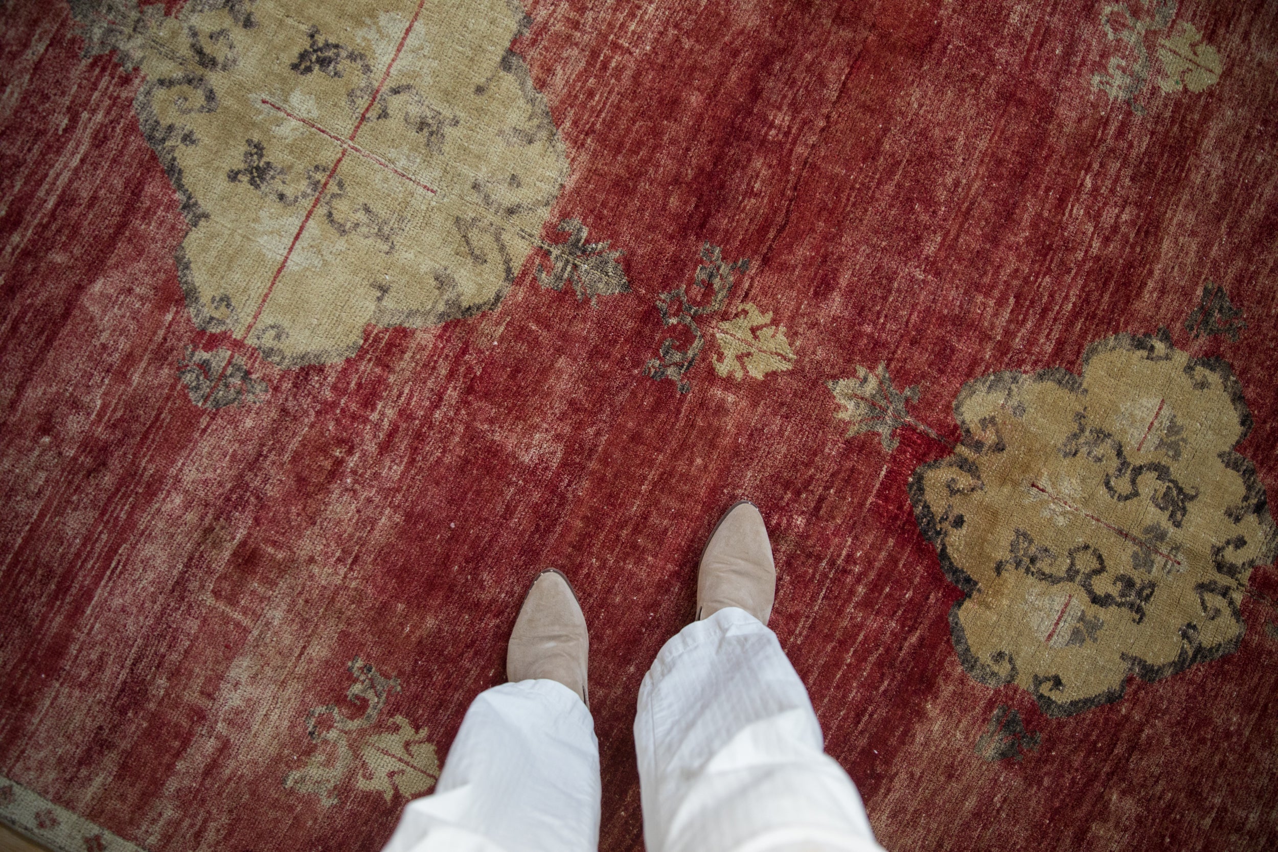 6x7 Vintage Fragment Kars Square Carpet - Image 2
