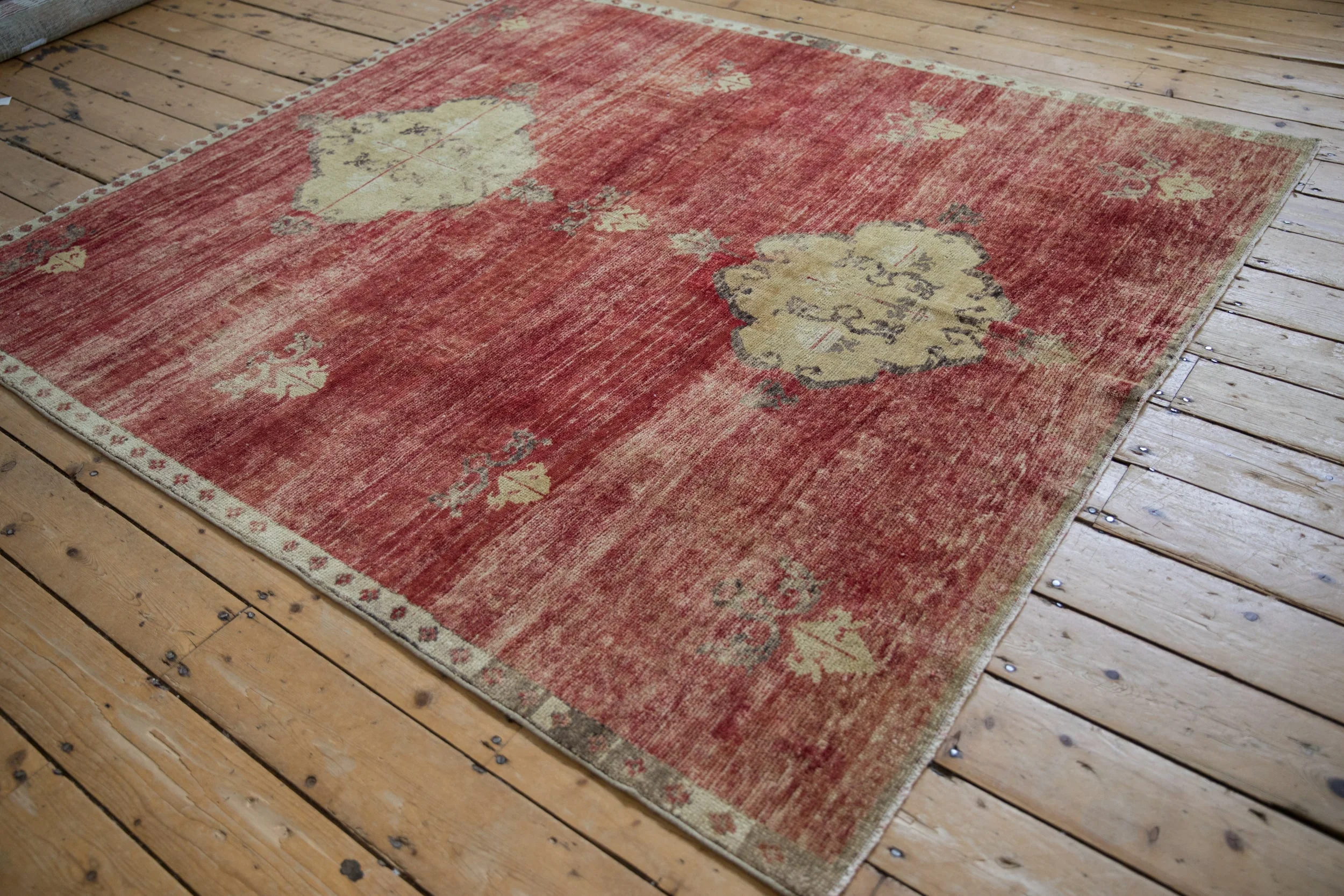 6x7 Vintage Fragment Kars Square Carpet - Image 4