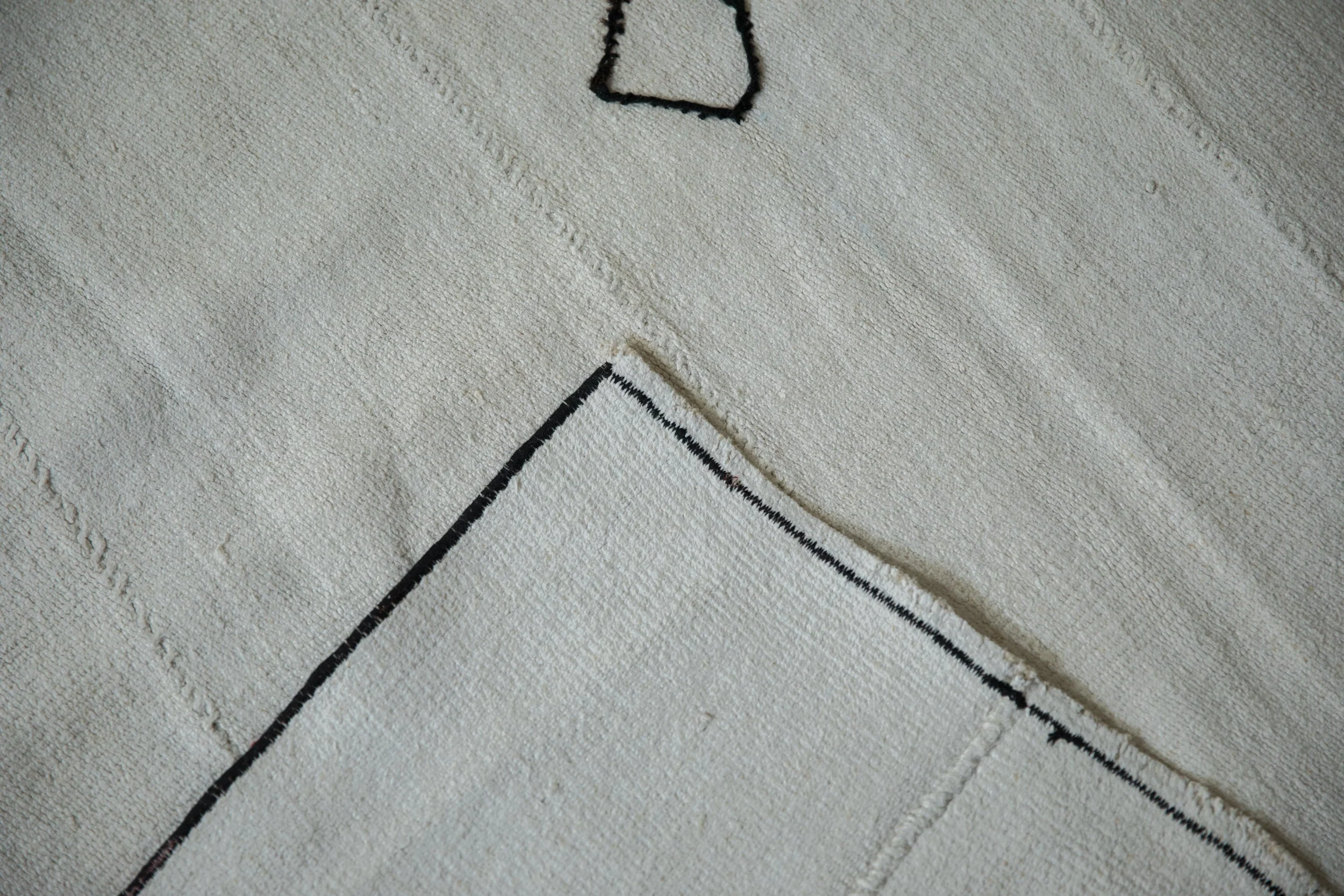 6x7 Vintage Hemp Kilim Square Carpet - Image 11