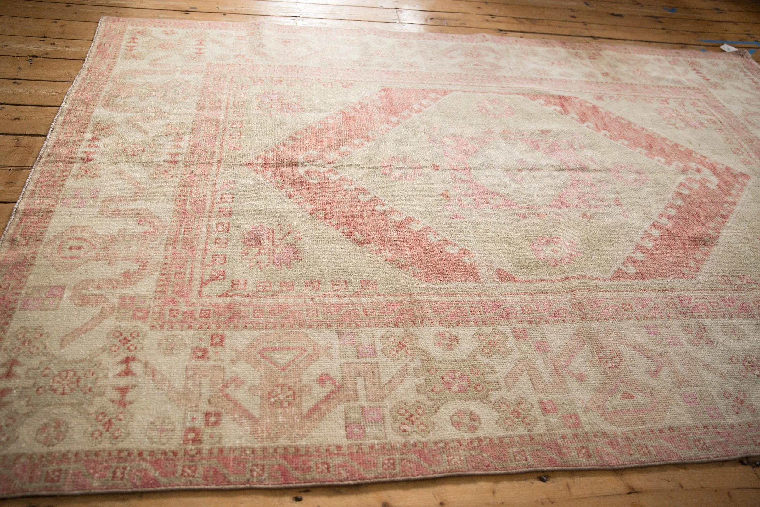 6x8.5 Vintage Distressed Oushak Carpet - Image 7