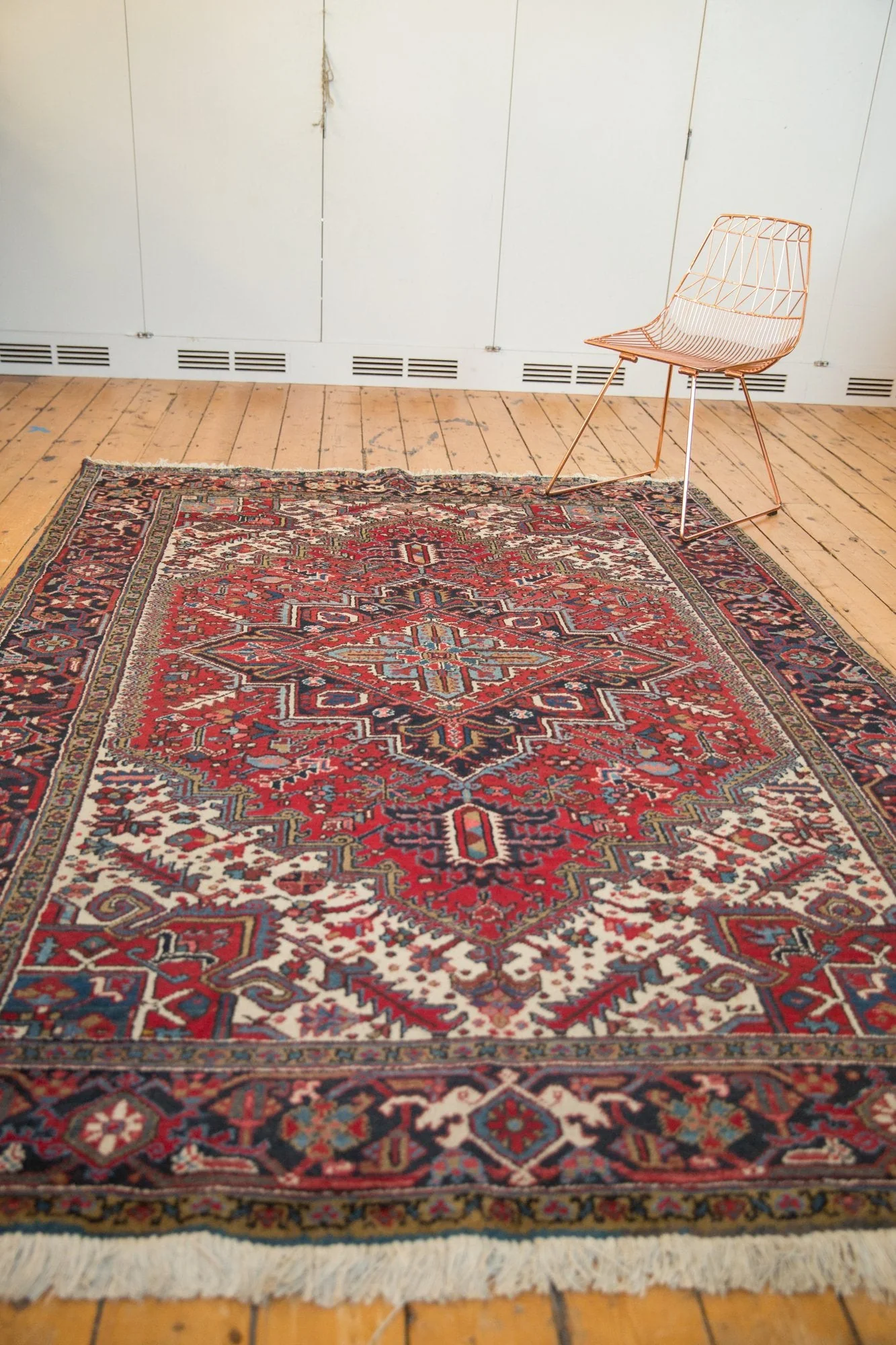 6x8.5 Vintage Heriz Carpet - Image 15