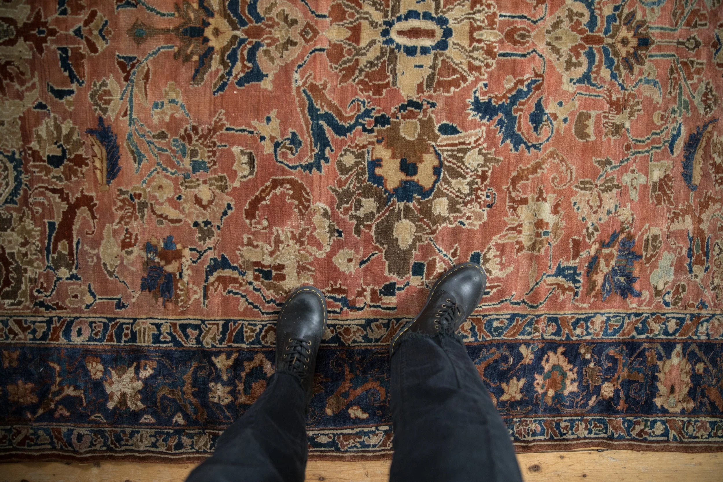 6x9.5 Antique Fine Distressed Lilihan Carpet - Image 2
