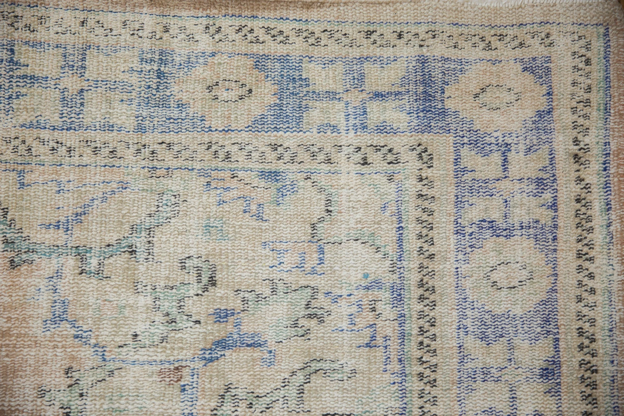 6x9.5 Vintage Distressed Oushak Carpet - Image 3