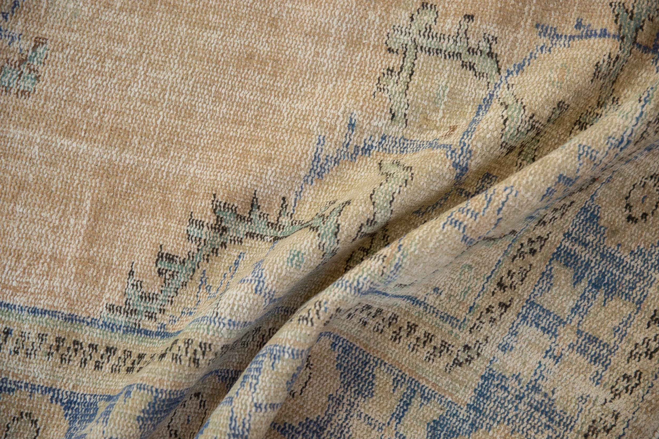 6x9.5 Vintage Distressed Oushak Carpet - Image 8