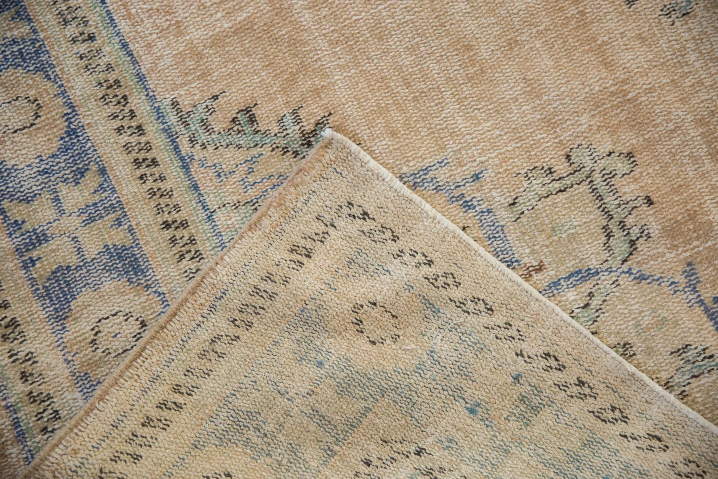 6x9.5 Vintage Distressed Oushak Carpet - Image 9