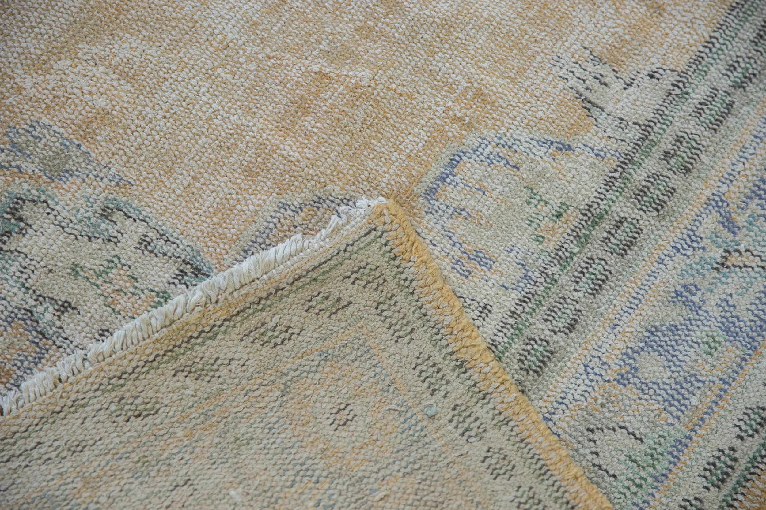 6x9.5 Vintage Distressed Oushak Carpet - Image 12