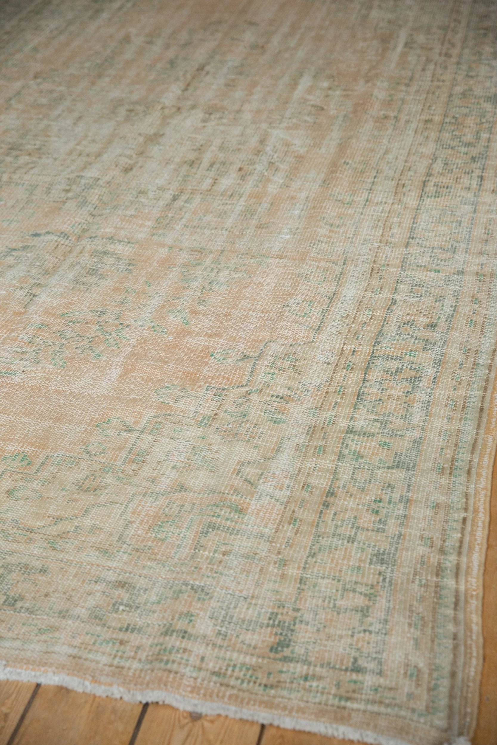 6x9.5 Vintage Distressed Oushak Carpet - Image 5