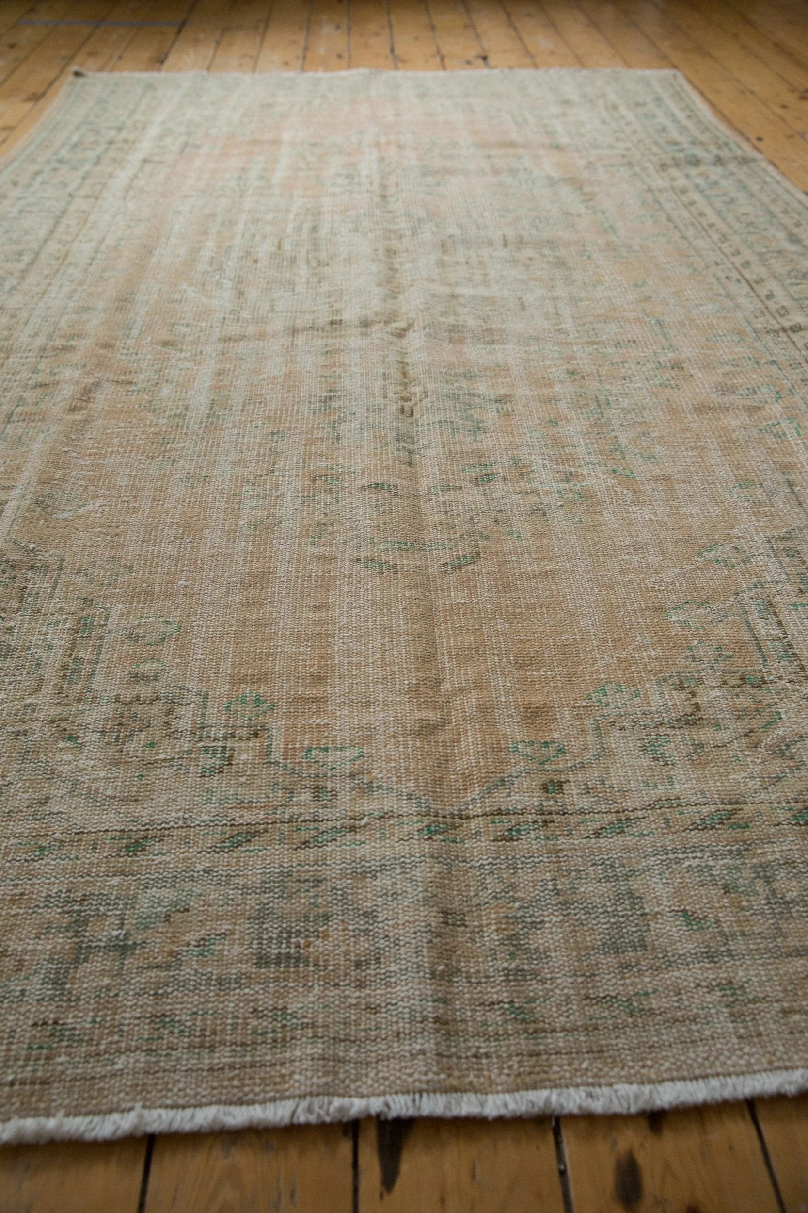 6x9.5 Vintage Distressed Oushak Carpet - Image 7