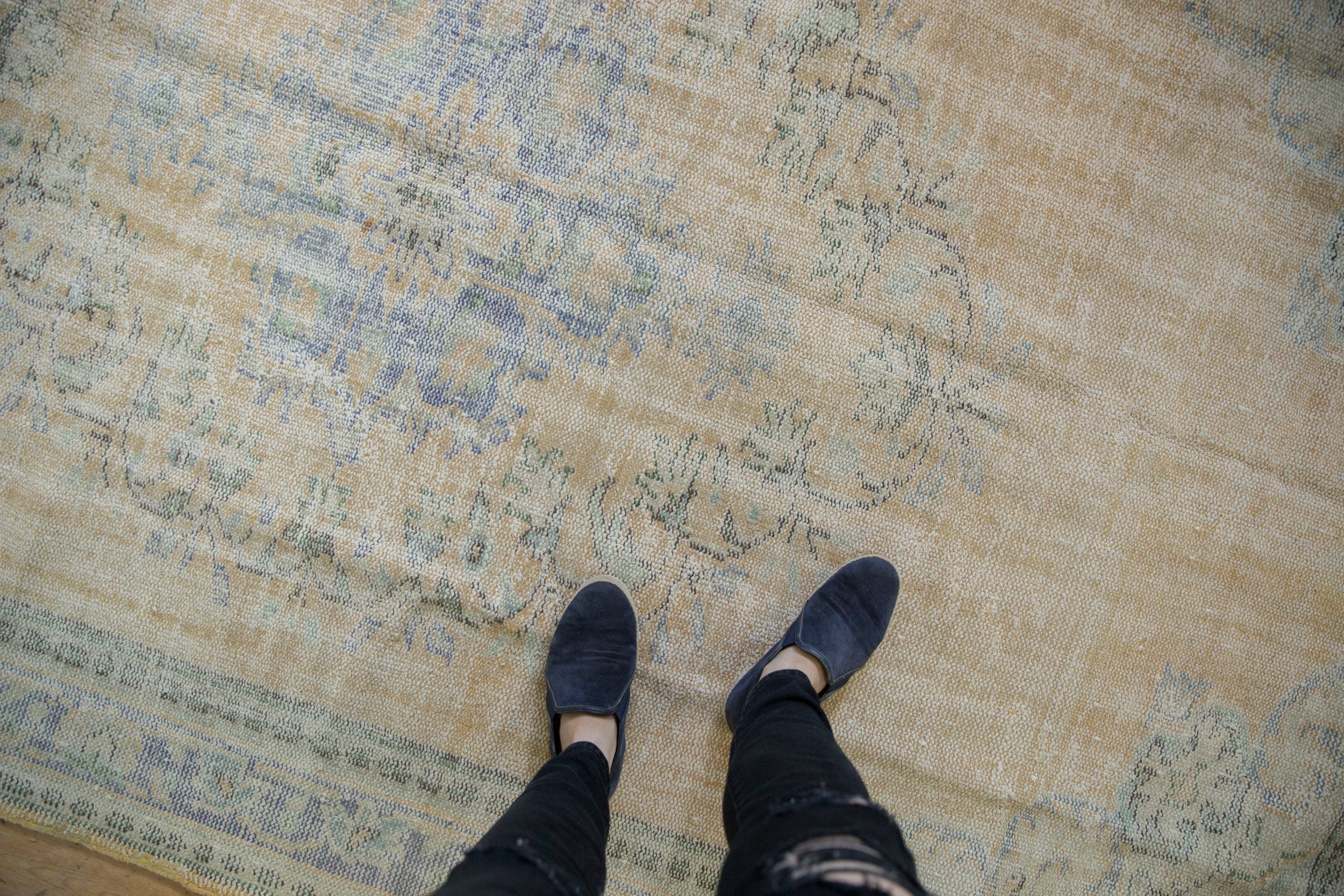 6x9.5 Vintage Distressed Oushak Carpet - Image 2