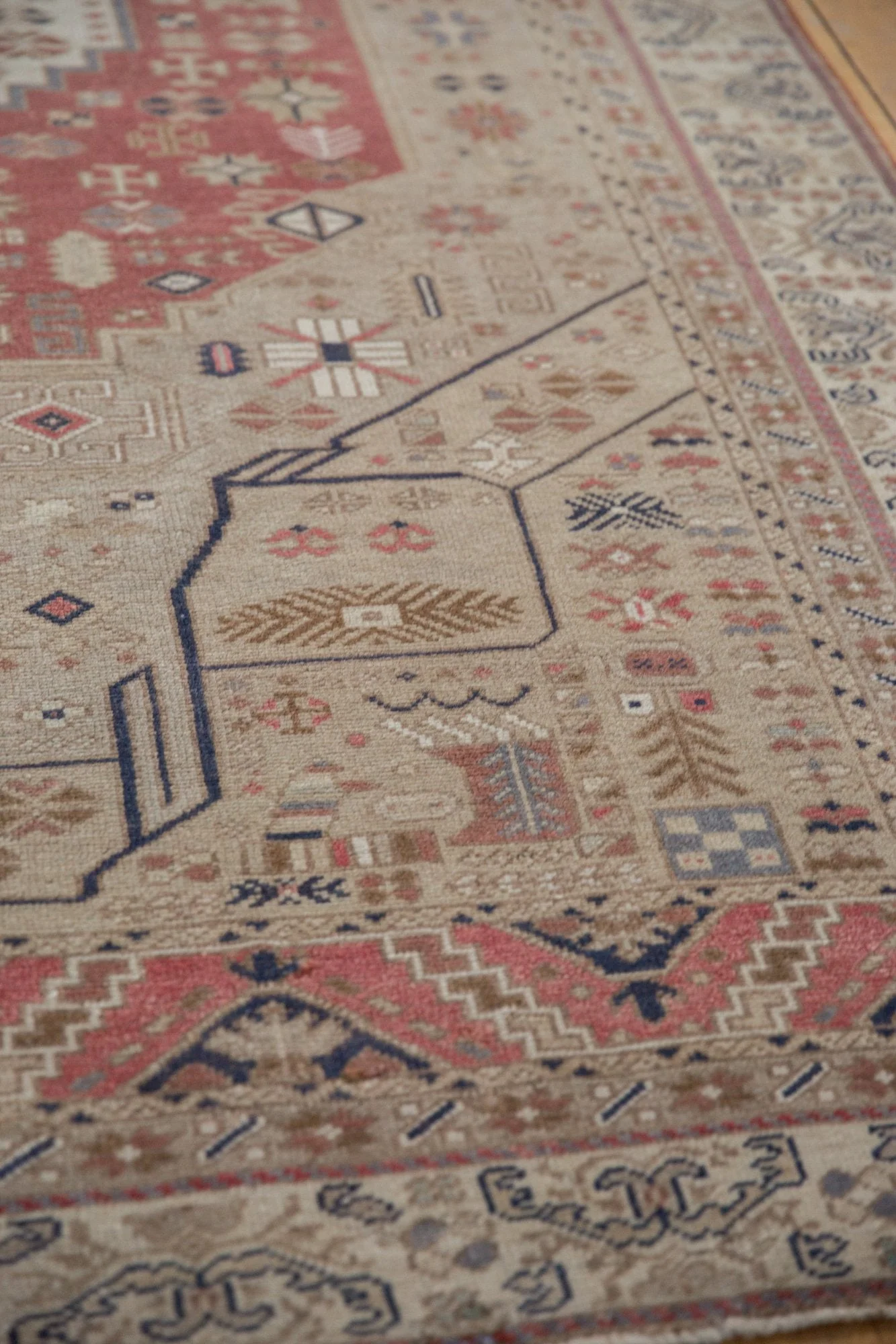 6x9.5 Vintage Distressed Oushak Carpet - Image 11