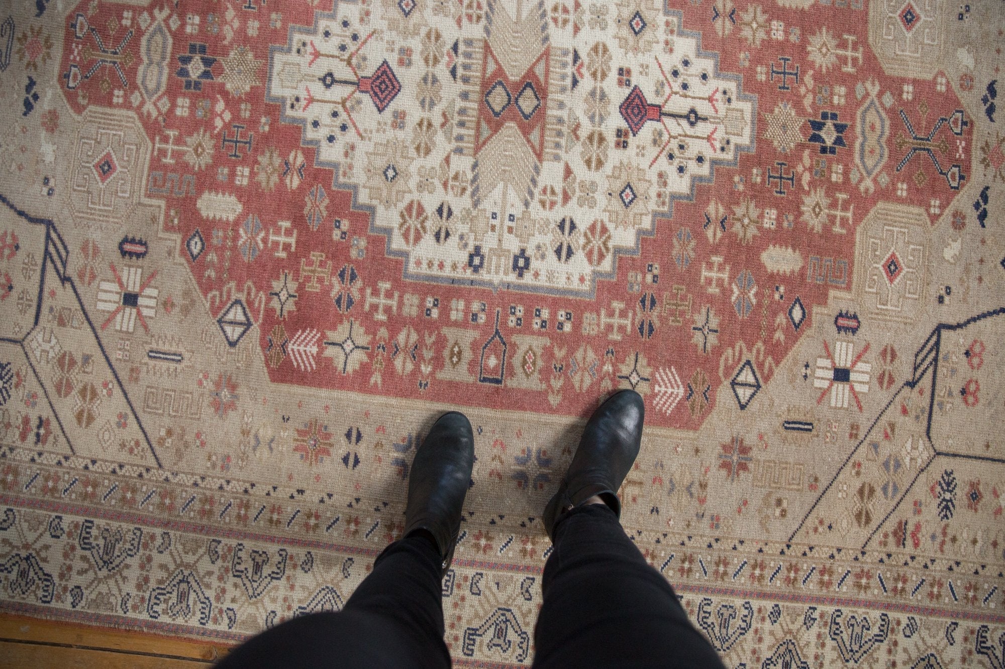 6x9.5 Vintage Distressed Oushak Carpet - Image 2