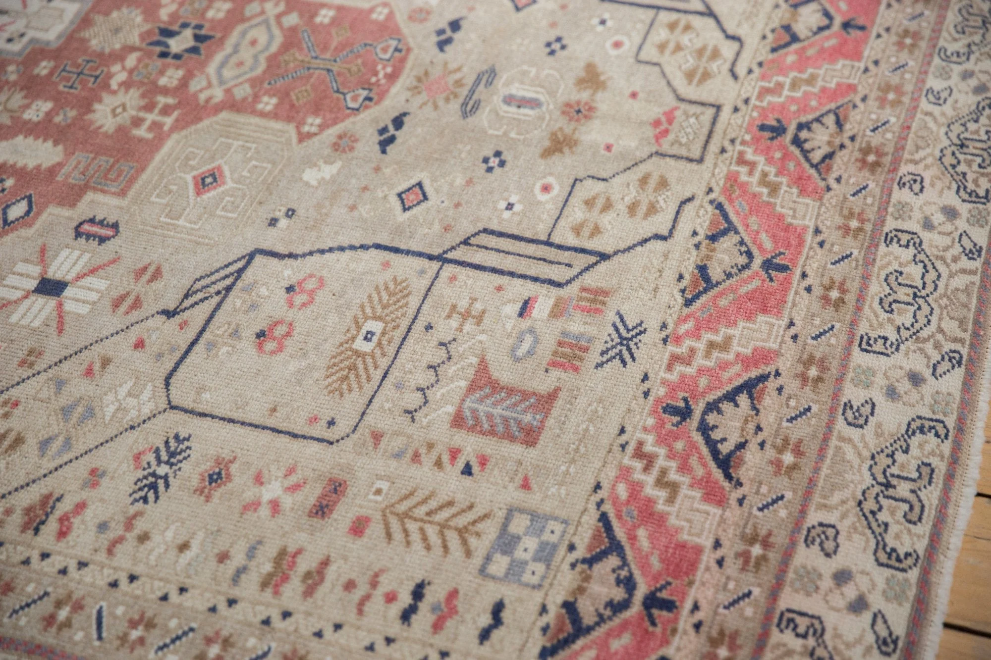6x9.5 Vintage Distressed Oushak Carpet - Image 4