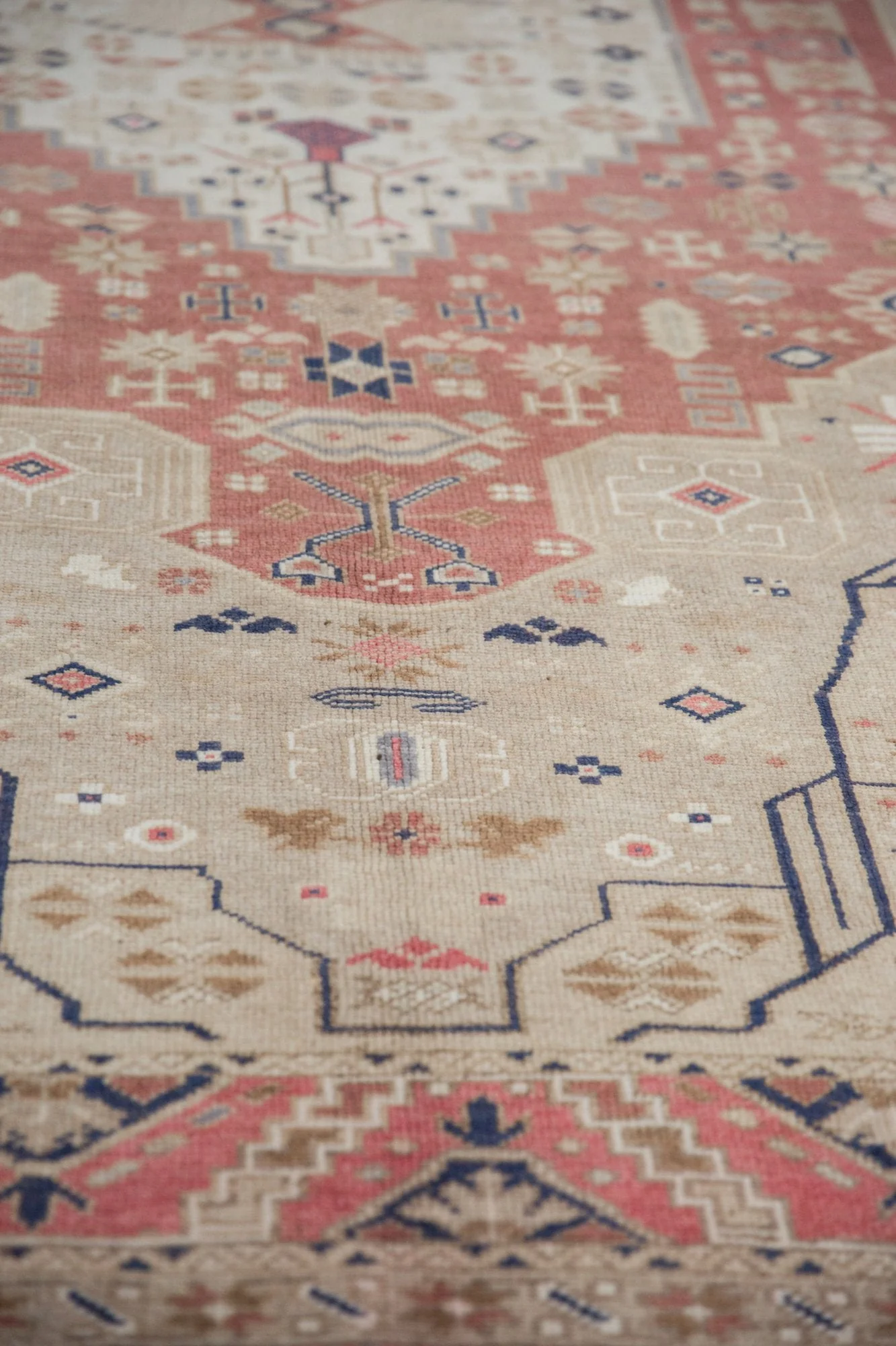 6x9.5 Vintage Distressed Oushak Carpet - Image 6