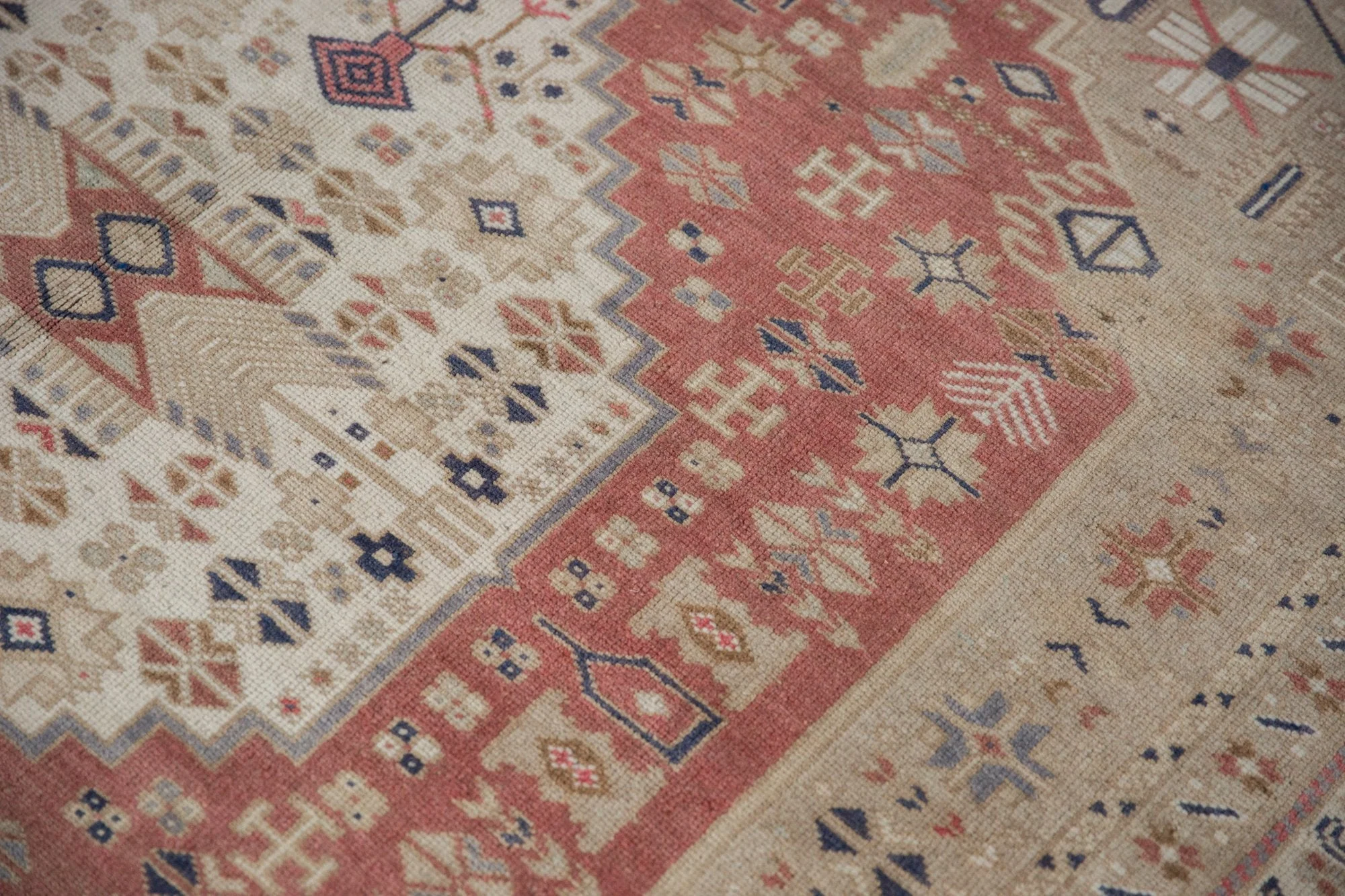 6x9.5 Vintage Distressed Oushak Carpet - Image 9