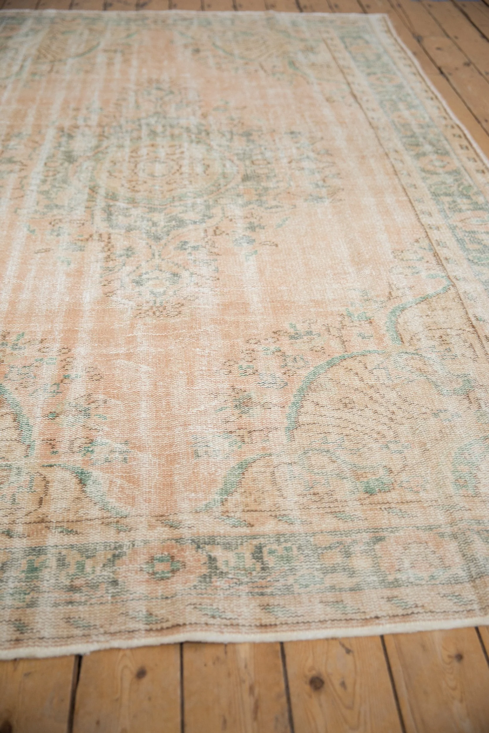 6x9.5 Vintage Distressed Oushak Carpet - Image 4
