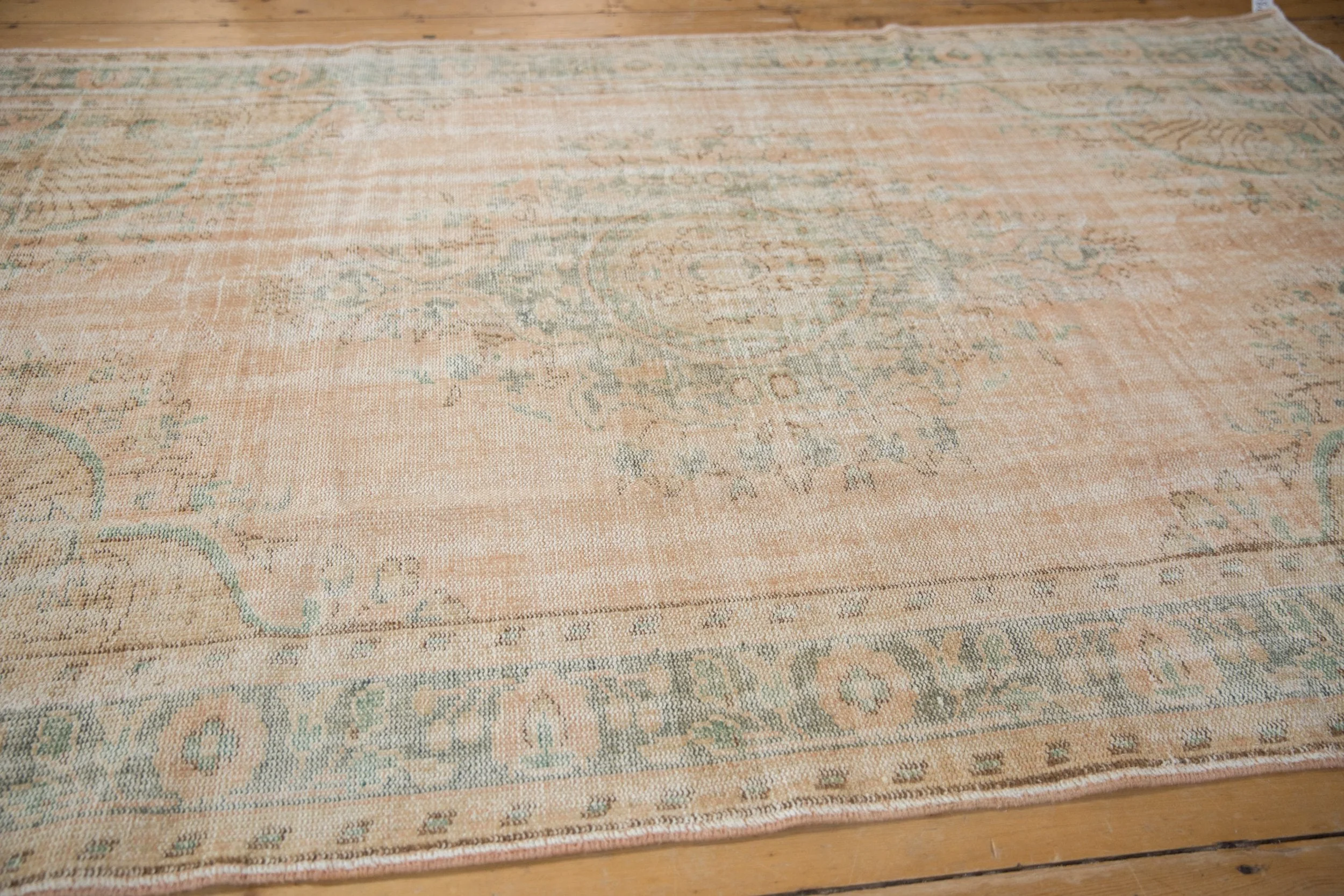 6x9.5 Vintage Distressed Oushak Carpet - Image 5